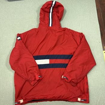 Tommy Hilfiger VTG Tommy Hilfiger Jacket Mens 2XL Red Blue Logo Nylon Zip Size US XXL / EU 58 / 5 - 7 Thumbnail
