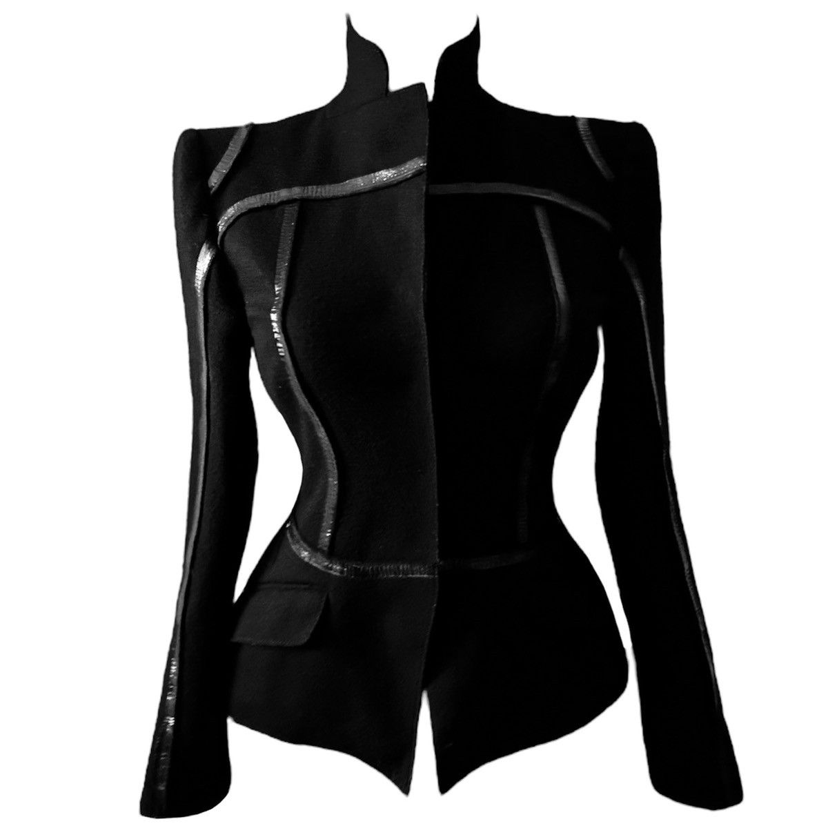 Prada Prada archive jacket FW 2007 with leather inserts Size S / US 4 / IT 40 - 1 Thumbnail
