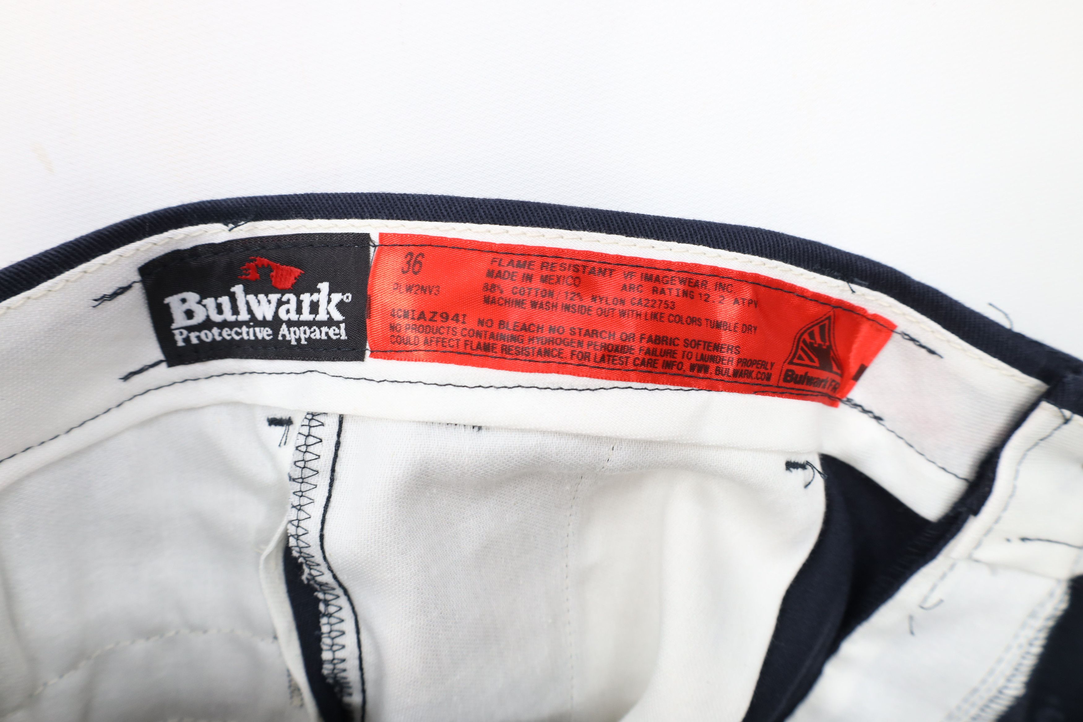 Bulwark × Vintage Deadstock Vintage Bulwark FR Resistant Workwear Pants Blue Size US 36 / EU 52 - 8 Thumbnail