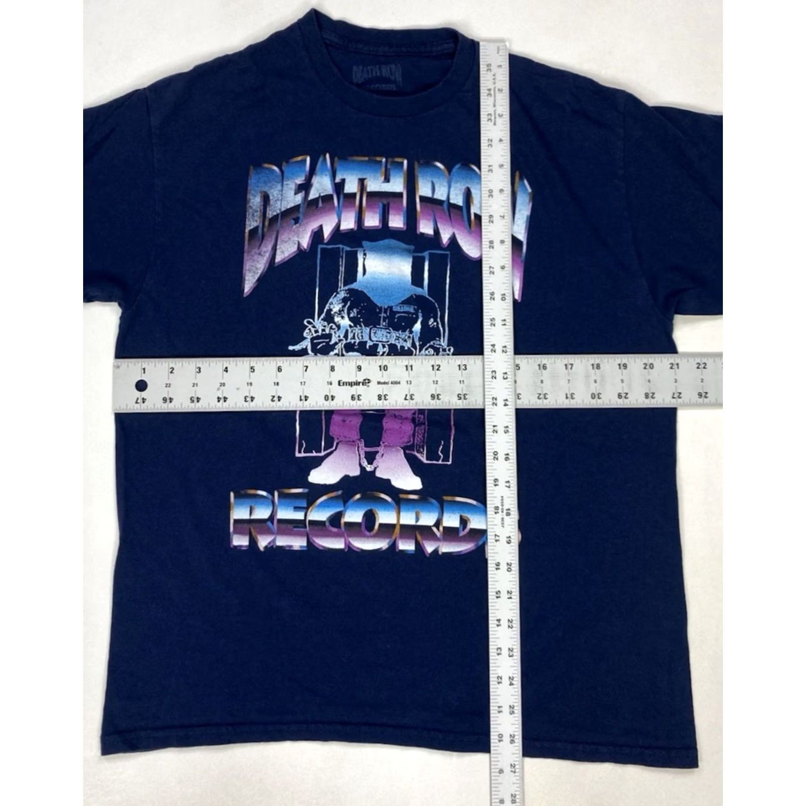 Ripple Junction VINTAGE Death Row Records Graphic T-shirt Men Large Blue Short Sleeve Music Shirt Men L Blue Graphic Print Hip Hop Retro Size US L / EU 52-54 / 3 - 5 Thumbnail