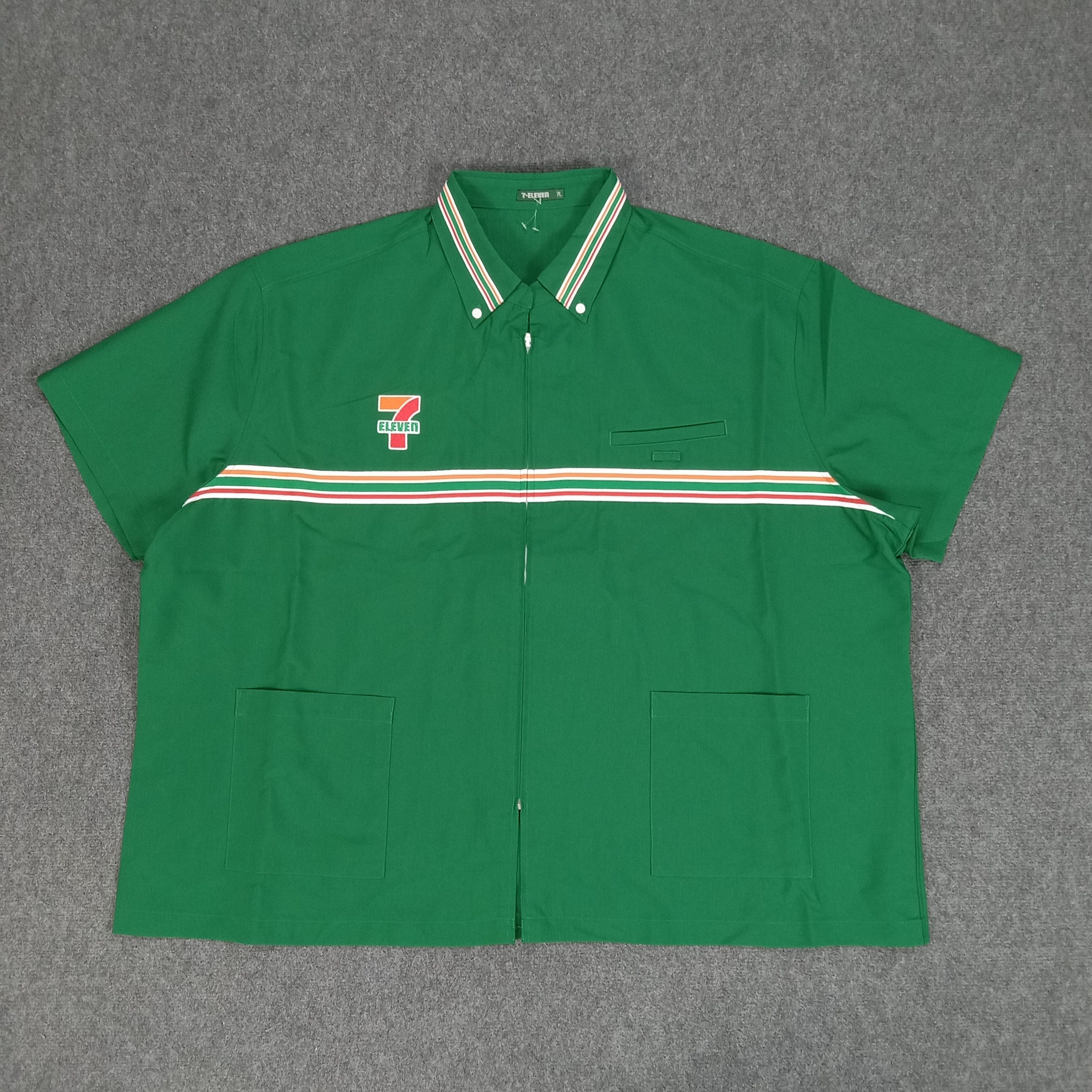 Japanese Brand × Vintage 7 Eleven Japanese Brand Uniform Baggy Jacket Size US XXL / EU 58 / 5 - 1 Thumbnail