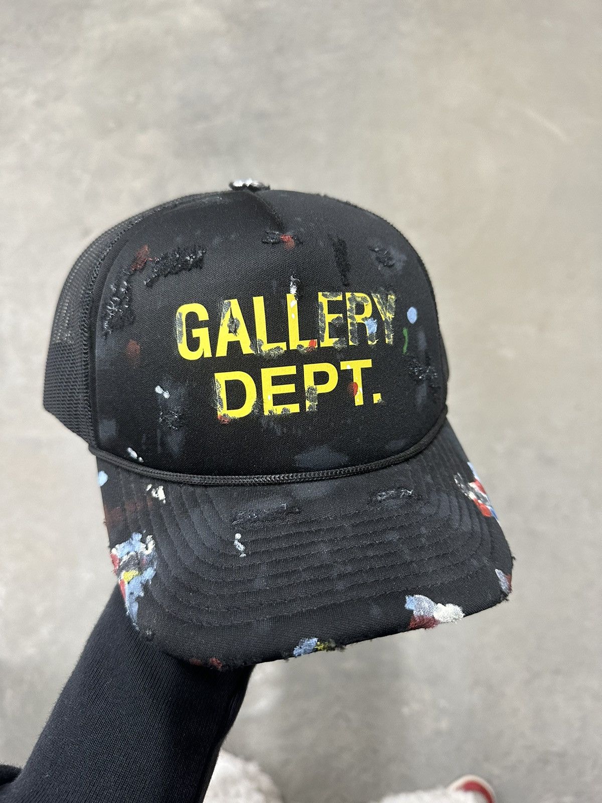 image of Gallery Dept. Painted Distressed Trucker Black New, Men's