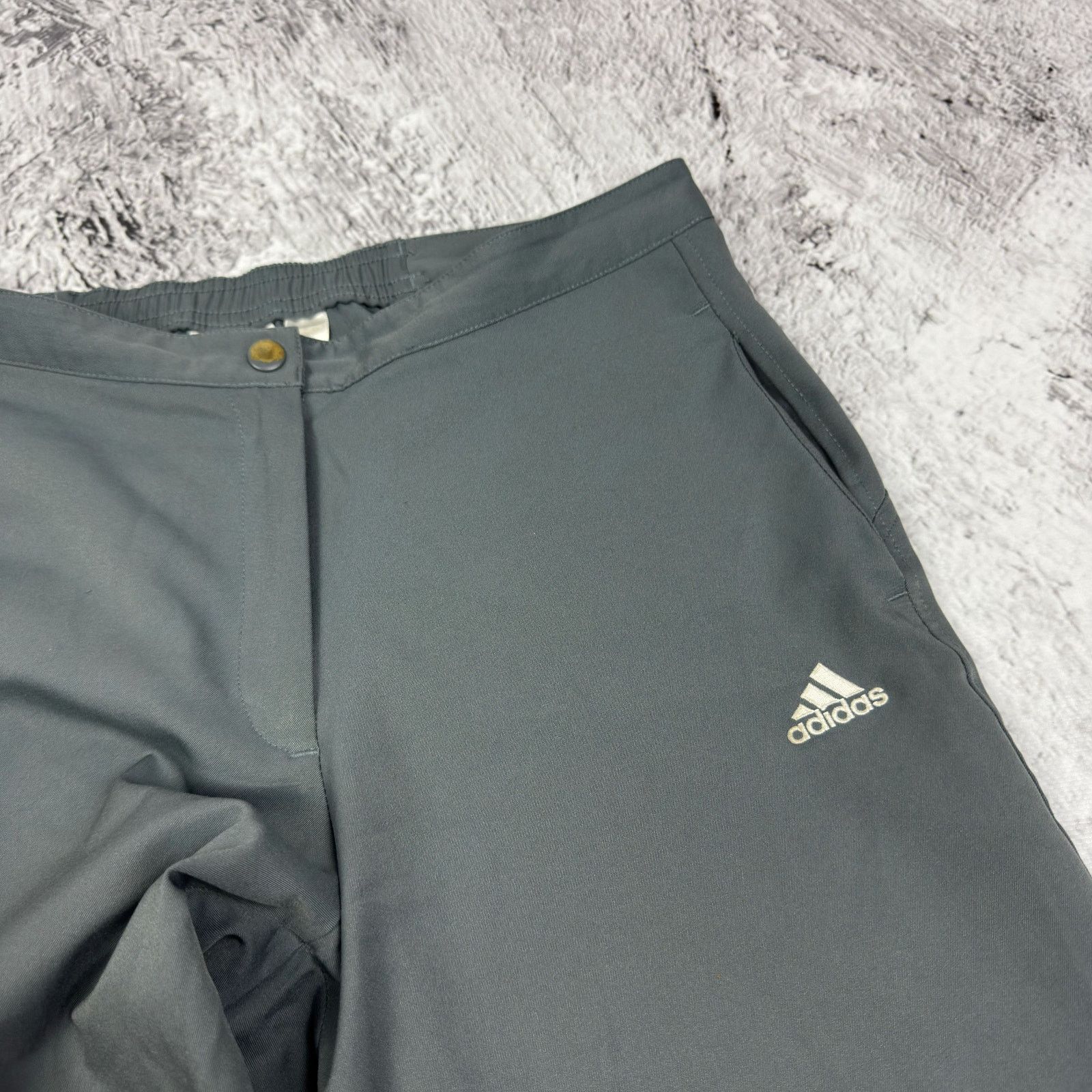 Adidas Adidas Women's Gray White Logo Pockets Straight Leg Pants S Size 30" / US 8 / IT 44 - 5 Thumbnail