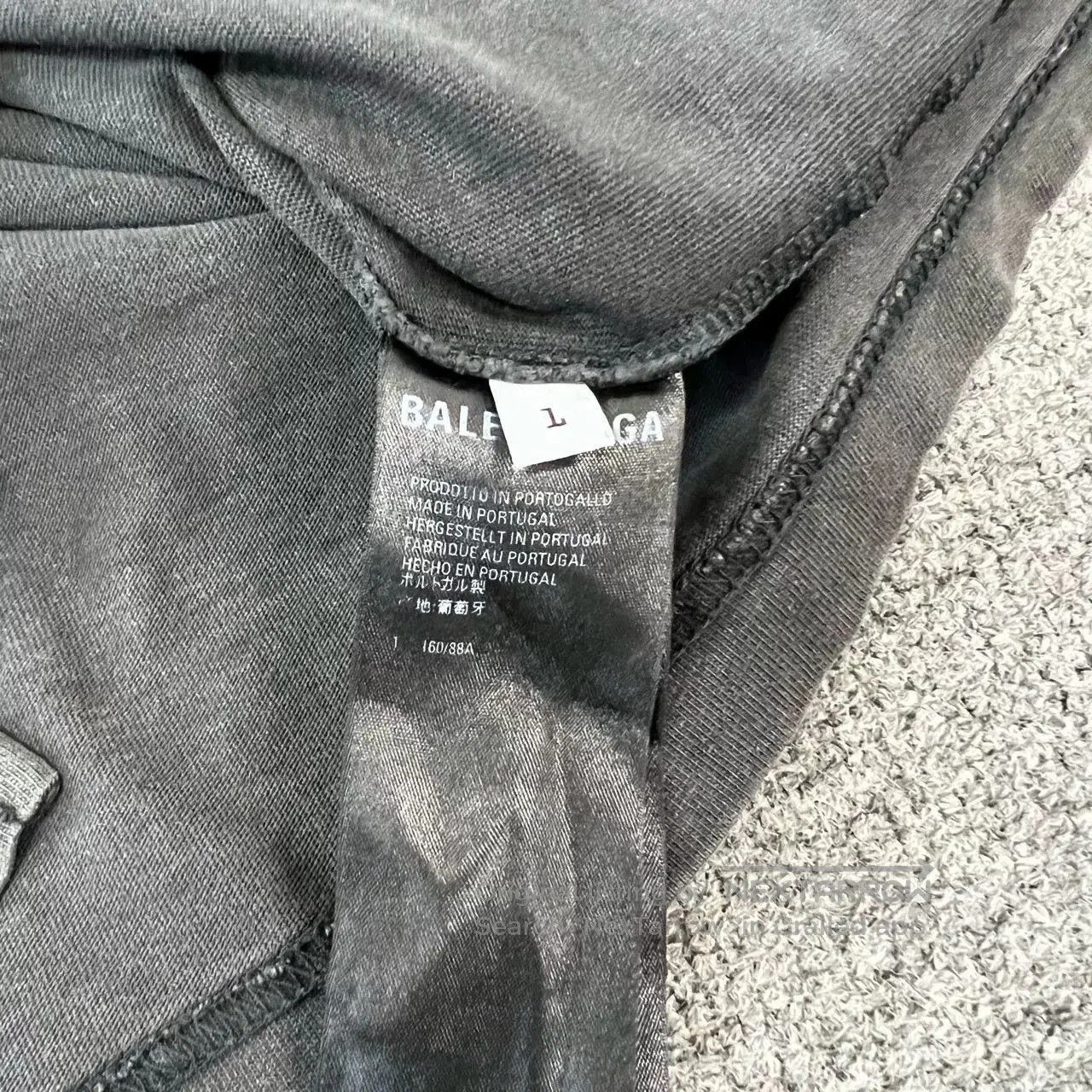 Balenciaga Balenciaga Sporty B Embroidered Logo Washed Black T. Size US S / EU 44-46 / 1 - 6 Thumbnail