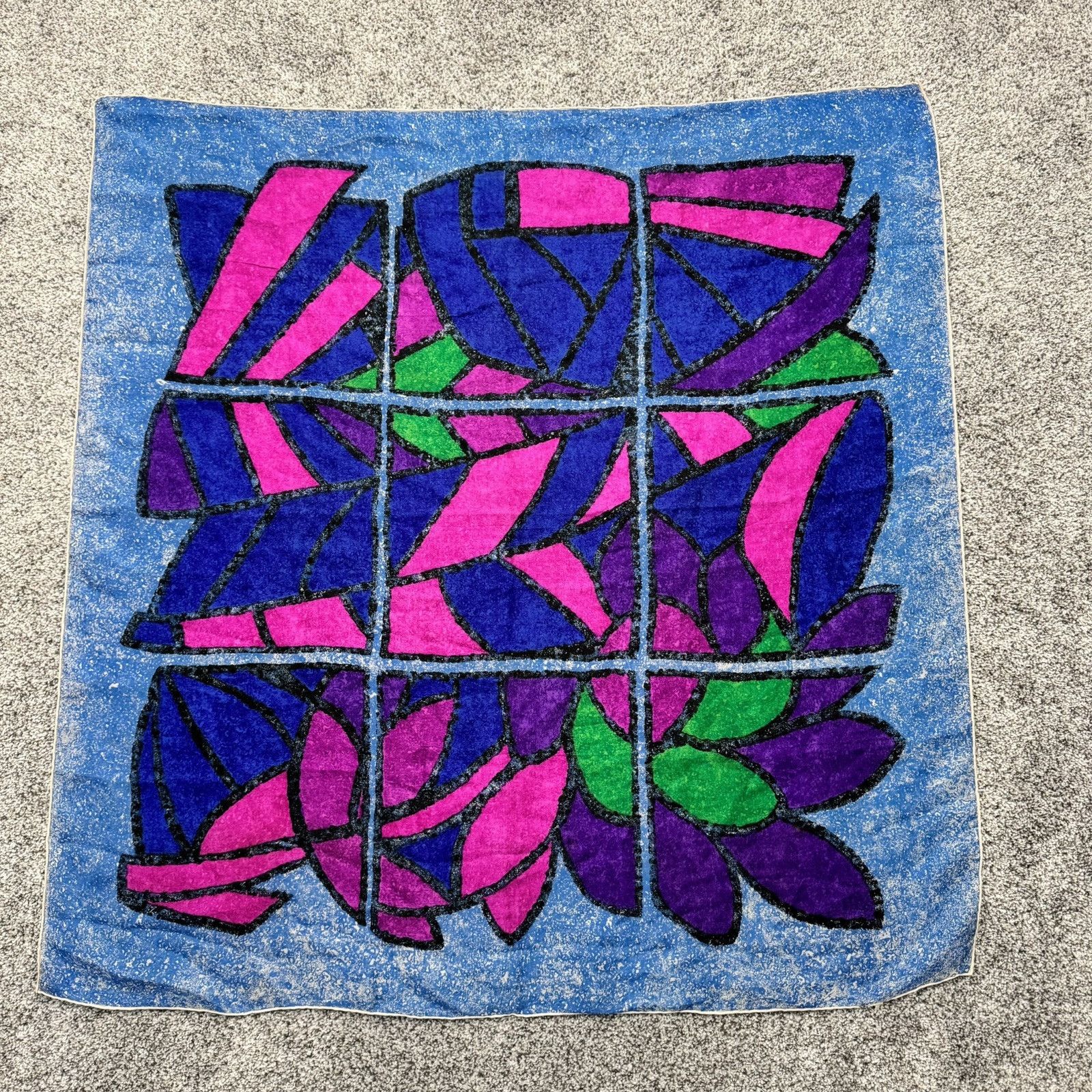 Other Vintage 70s 80s Scarf Avant-Garde Abstract Hippie Handmade Size ONE SIZE - 1 Thumbnail