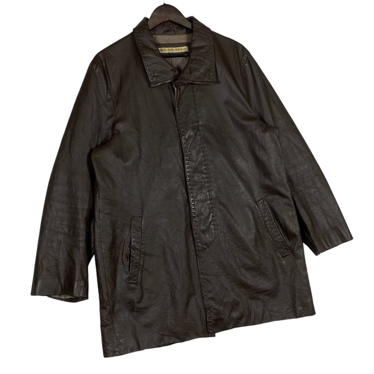 Yuji Yamada Vintage HIMSELF Yuji Yamada Cowhide Leather Coat Size US L / EU 52-54 / 3 - 2 Thumbnail