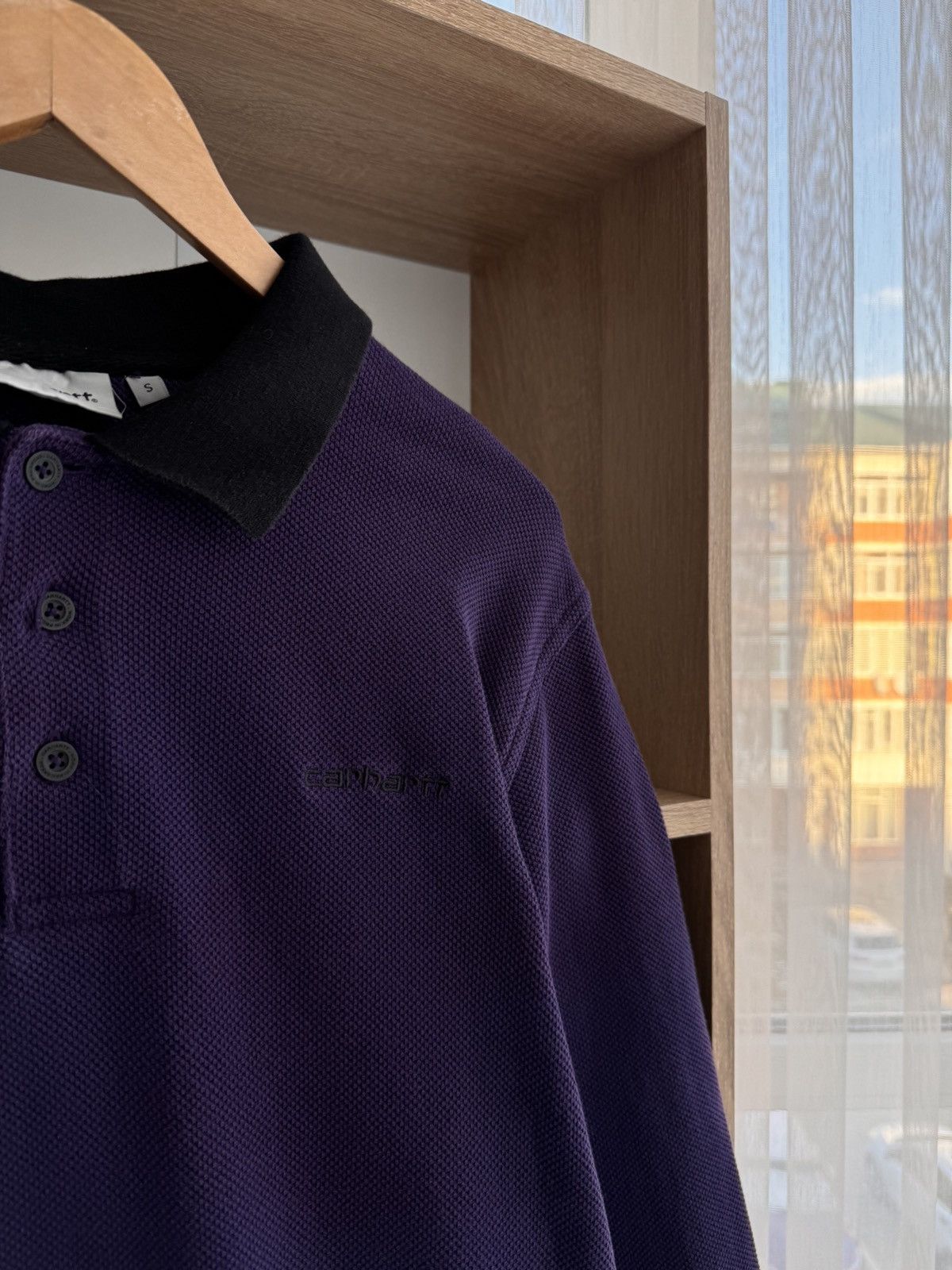 Carhartt × Carhartt Wip × Vintage Vintage Carhartt WIP Purple Heavyweight Vance Rugby Shirt Size US S / EU 44-46 / 1 - 3 Thumbnail