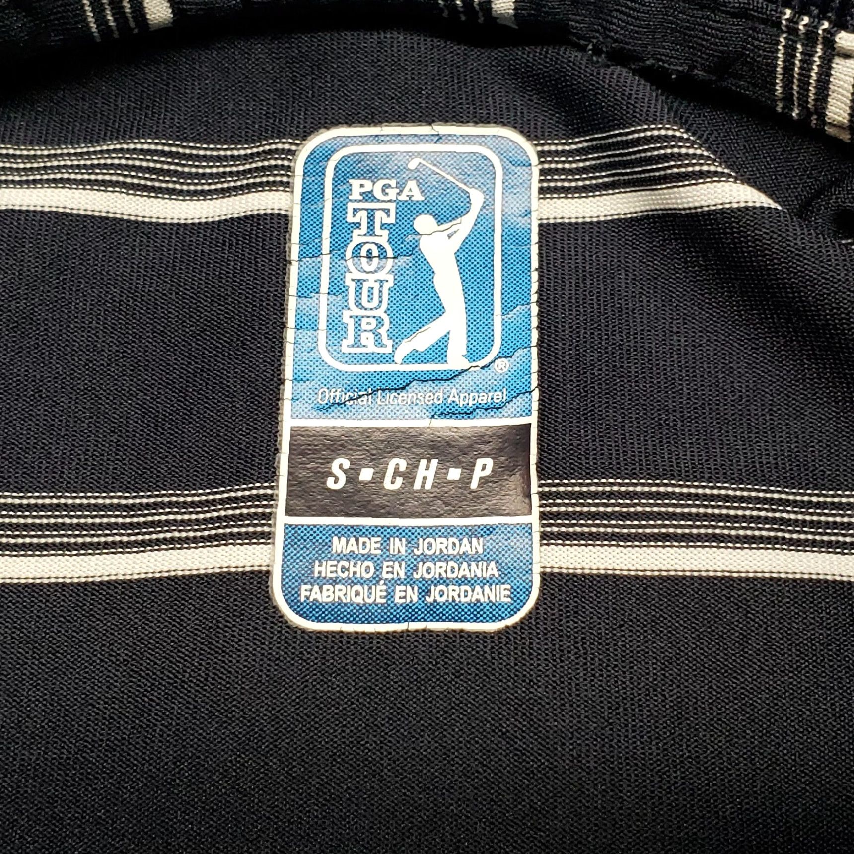 PGA Tour PGA TOUR Golf Polo Shirt S Blue White Striped Short Sleeve Mens Size US S / EU 44-46 / 1 - 3 Thumbnail