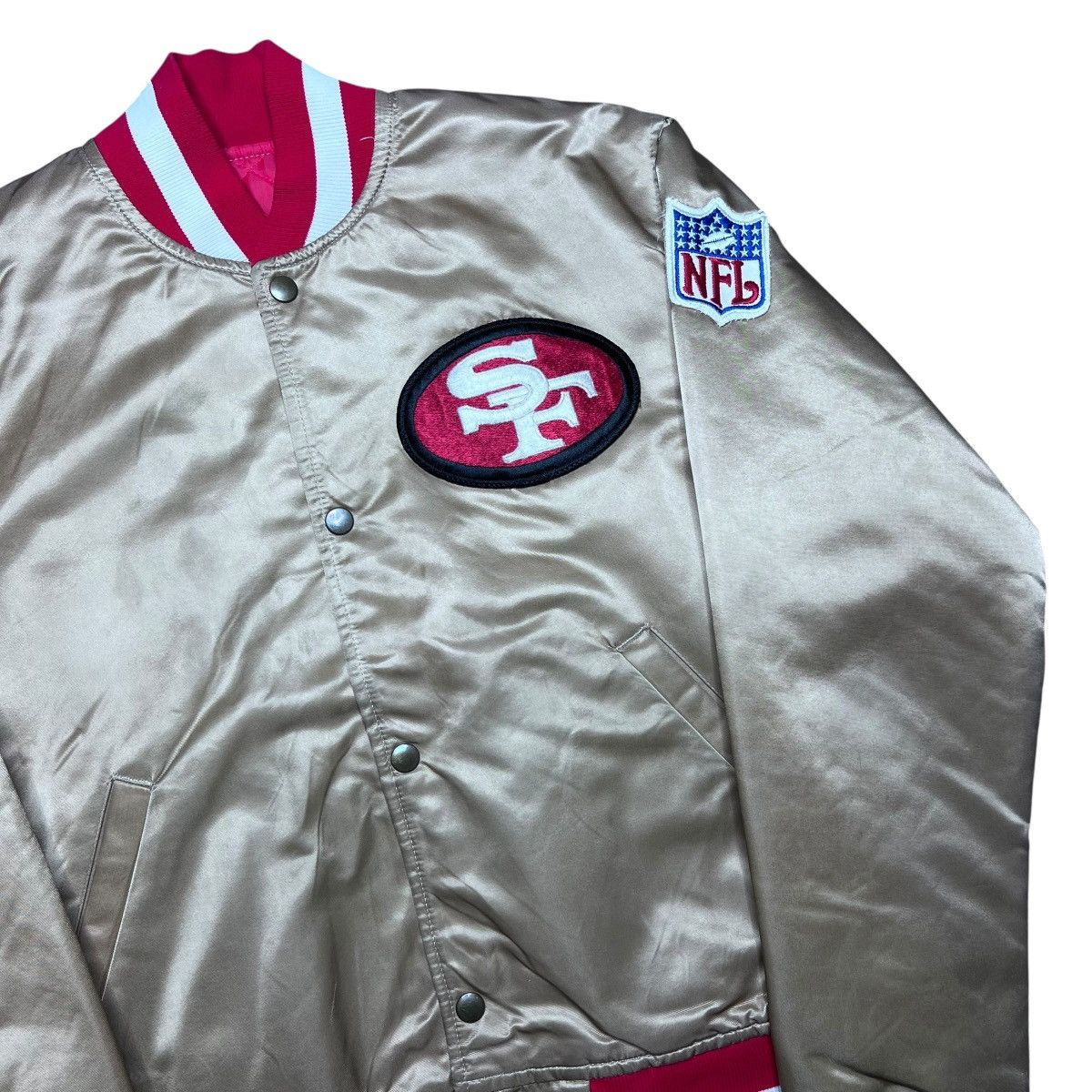 Starter 1990s NFL San Francisco 49ers Starter Spell Out Satin Jacket Size US M / EU 48-50 / 2 - 20 Thumbnail