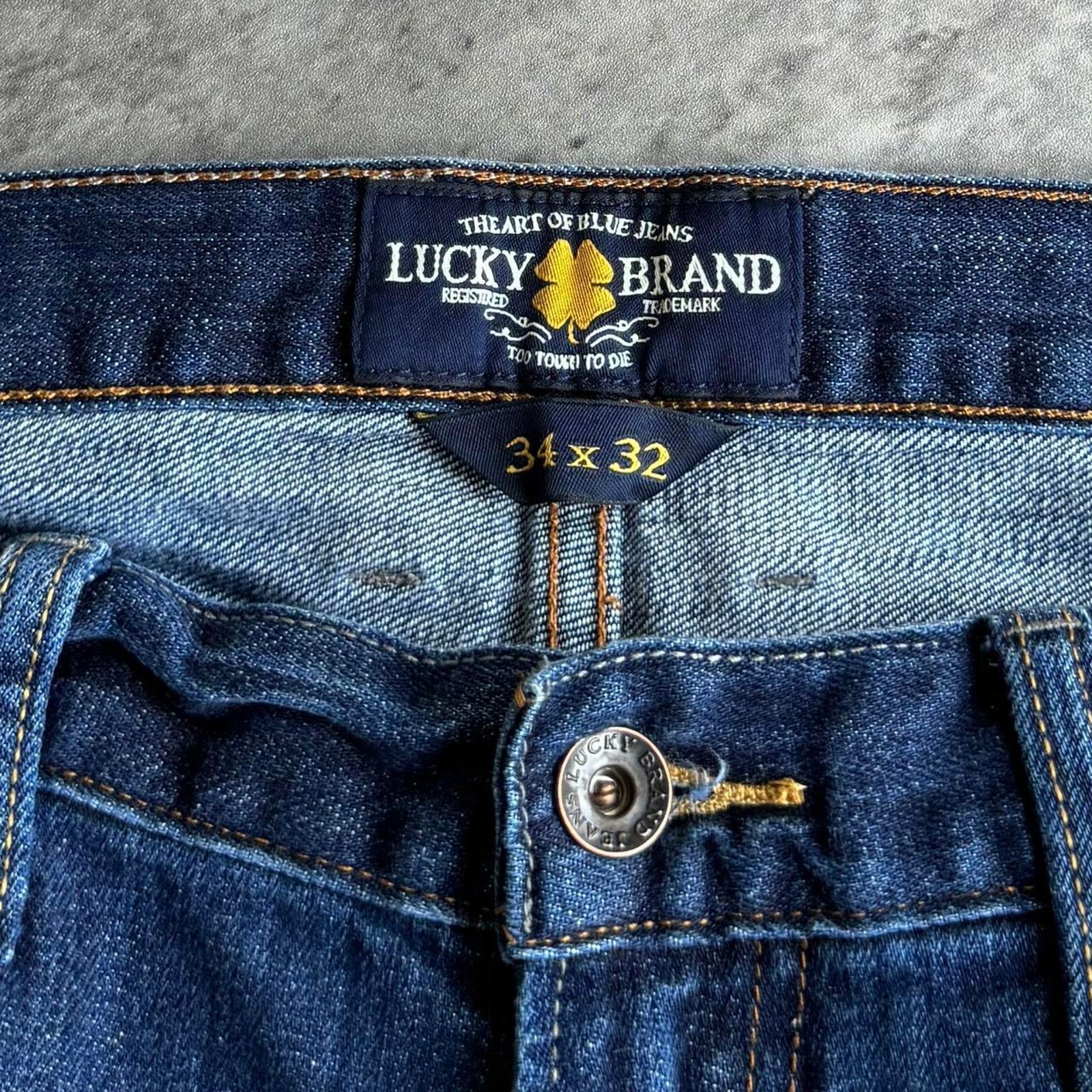 Lucky Brand × Vintage Vintage Y2K Lucky Brand Baggy Grunge Opium Denim Jeans Size US 34 / EU 50 - 4 Thumbnail