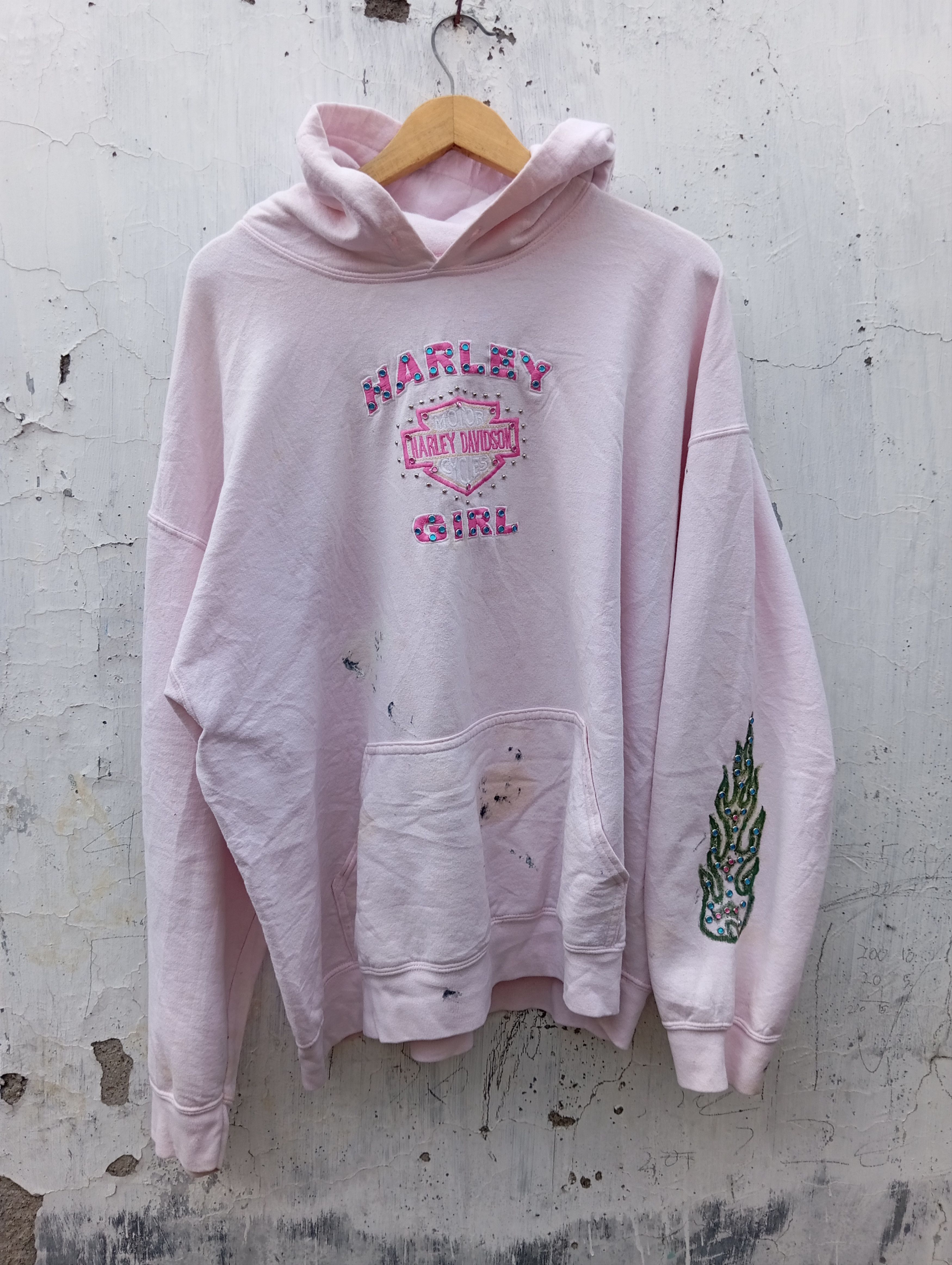 Harley Davidson × Vintage Vintage y2k Harley Davidson girl hoodie Size US XL / EU 56 / 4 - 1 Thumbnail