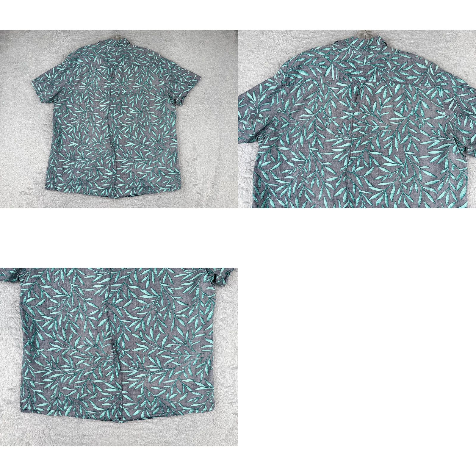 Mossimo VINTAGE Mossimo Shirt Men XL Blue Floral Hawaiian Cotton Slim Fit Inside Out Size US XL / EU 56 / 4 - 9 Thumbnail
