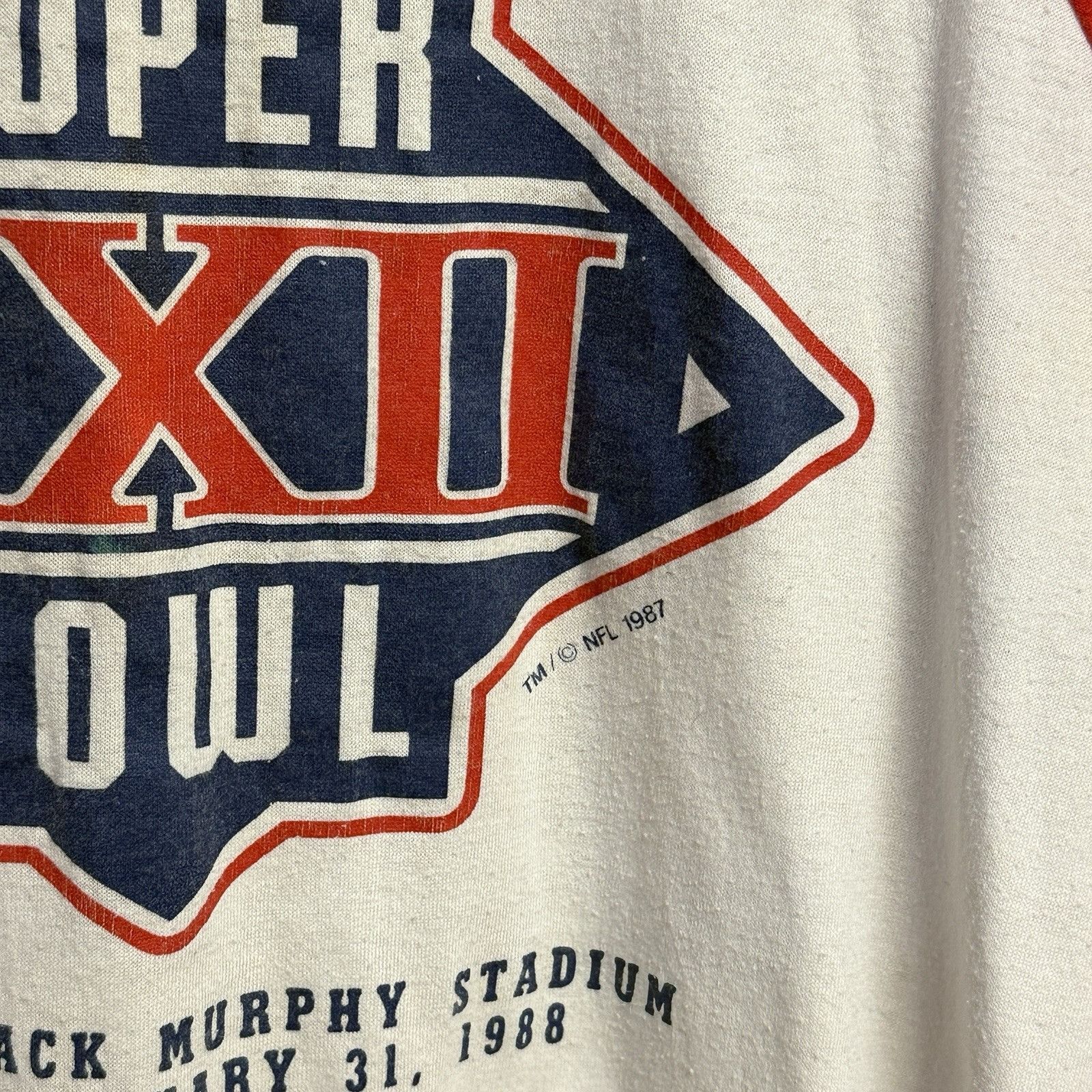 Trench USA Vintage 80s Super Bowl XXII T Shirt Mens XL Trench 3/4 Sleev Size US XL / EU 56 / 4 - 4 Thumbnail