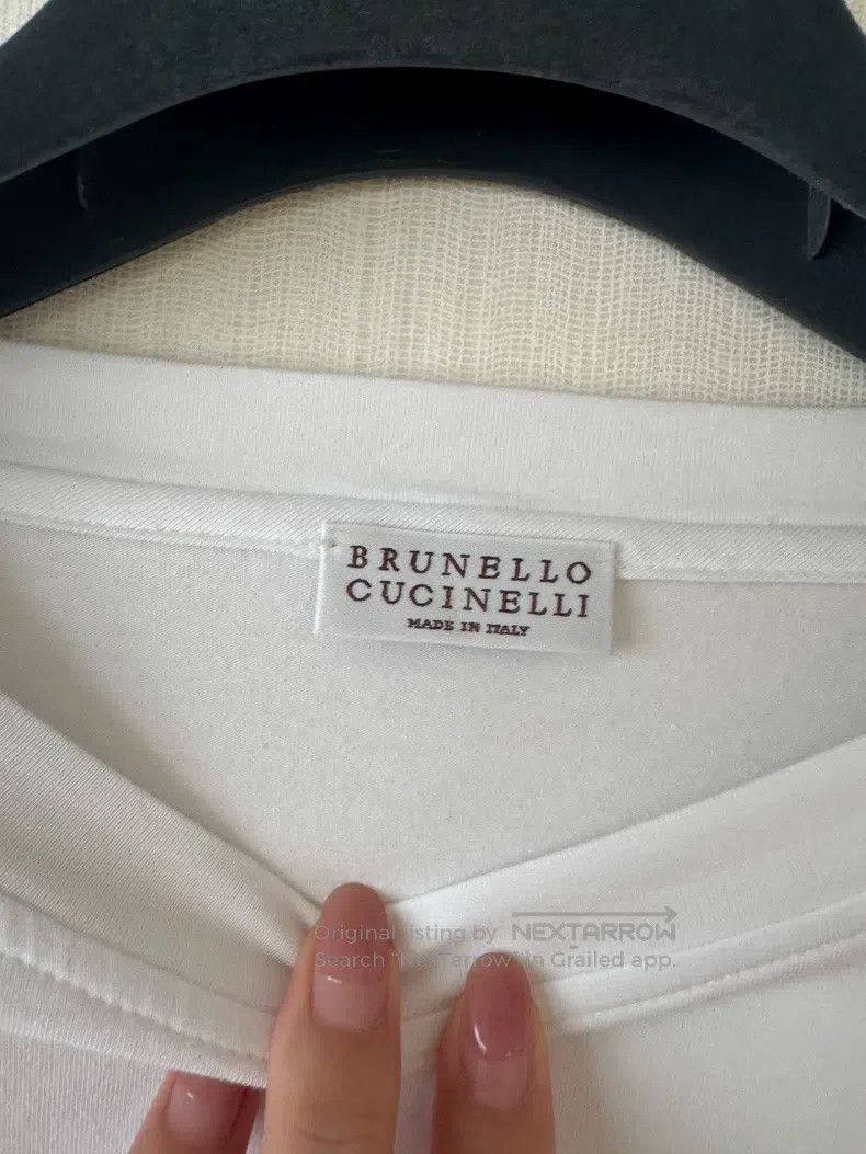 Brunello Cucinelli Brunello Cucinelli White Short Sleeve with Small Pockets a Size S / US 4 / IT 40 - 6 Thumbnail