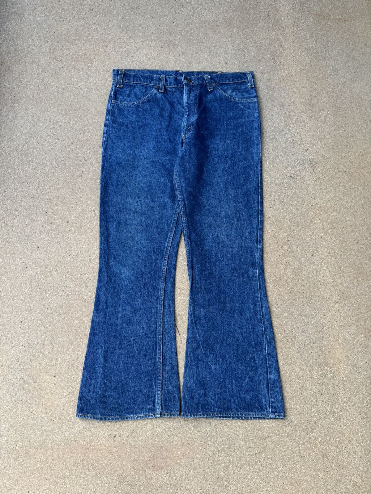 Levi's × Vintage Vtg 70’s Levi’s 646 Orange Tab Bellbottom Flare Jeans 36x29 Size US 36 / EU 52 - 1 Thumbnail