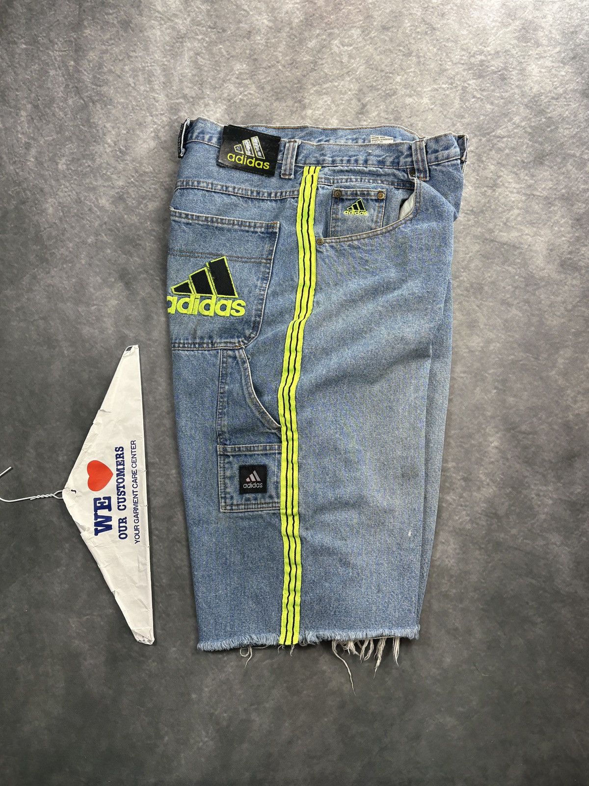 Adidas Vintage Adidas Jeans Shorts 90s Jorts Denim Baggy Loose Long Size US 32 / EU 48 - 6 Thumbnail
