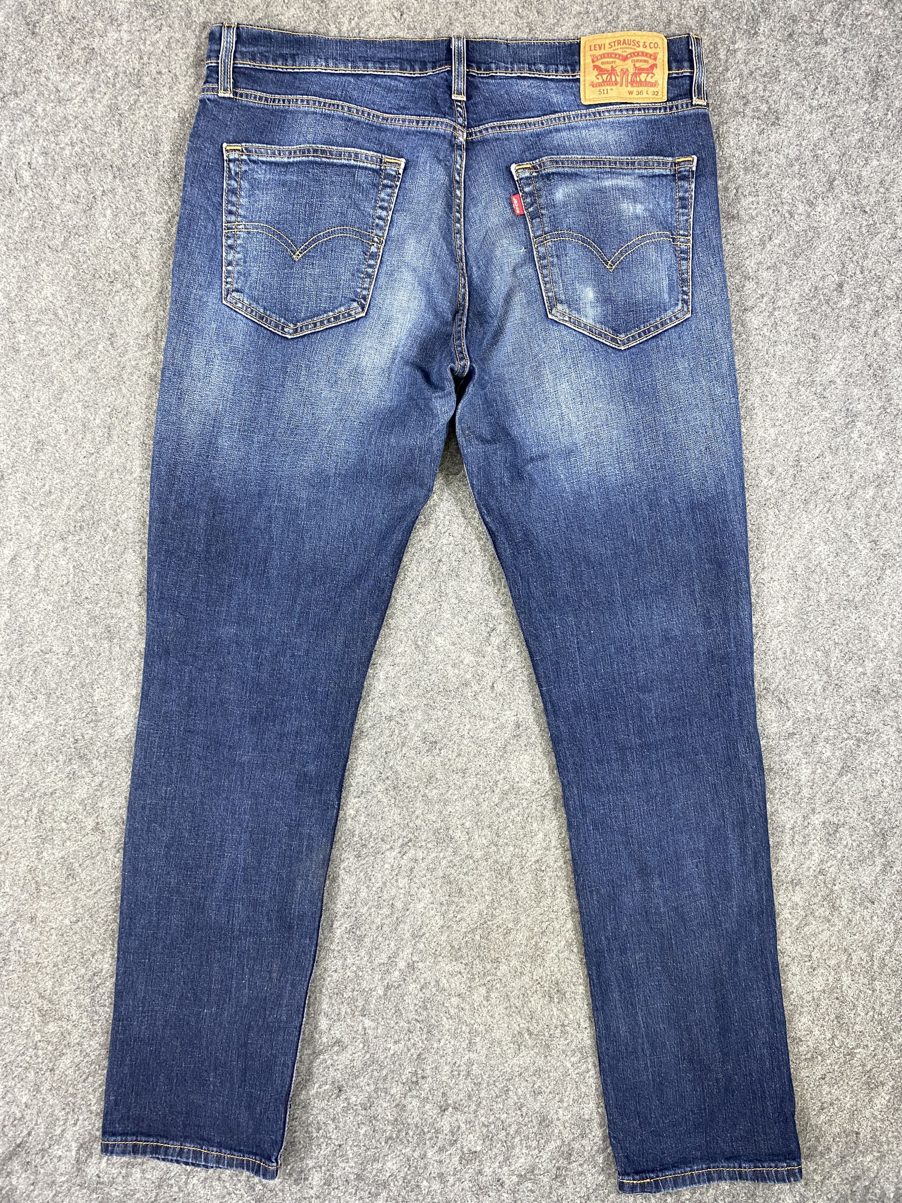 Levi's Distressed Blue Levi's 511 Jeans 36x32.5 Denim -JN1413 Size US 36 / EU 52 - 2 Thumbnail