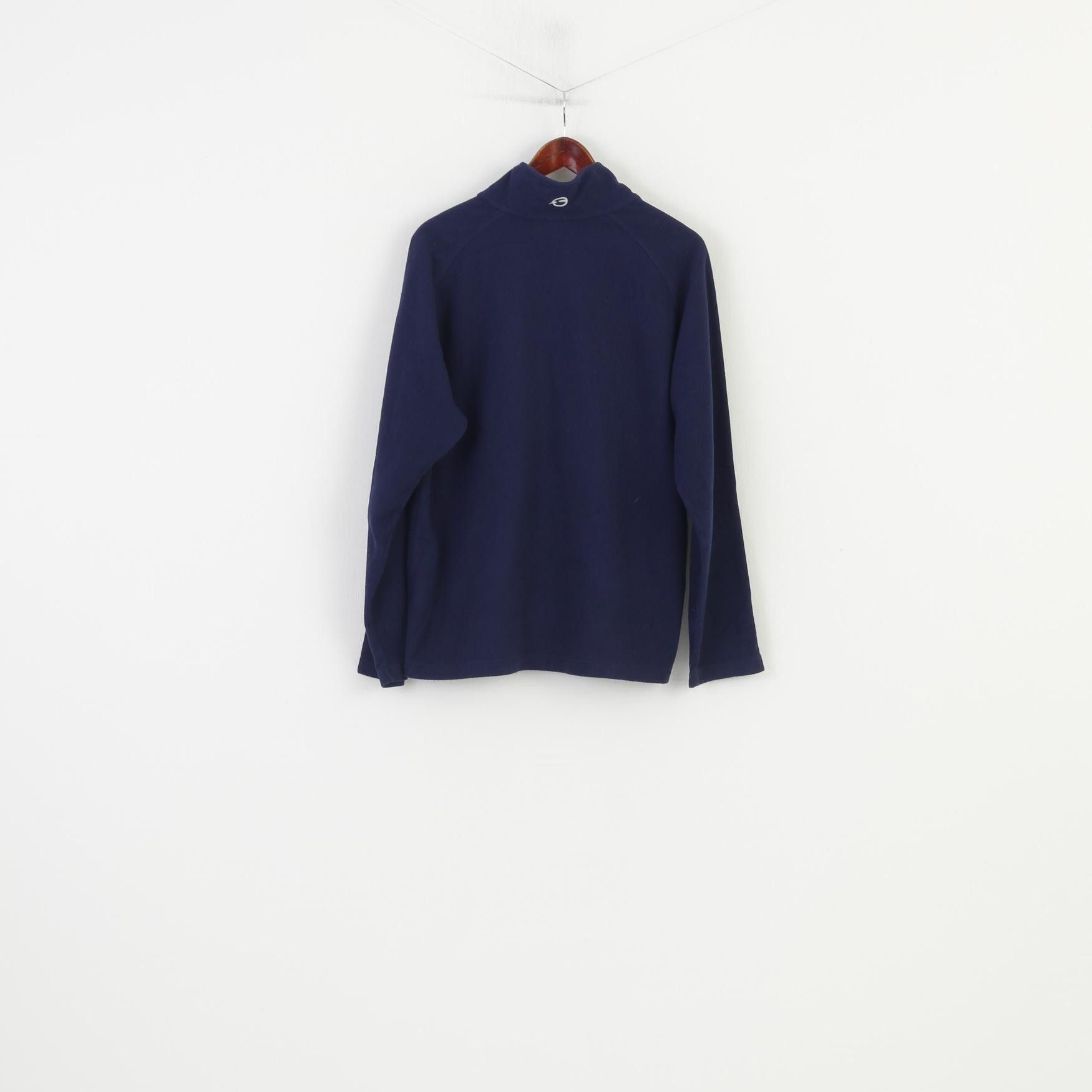 Vintage Sprayway Men L Fleece Sweatshirt Navy Zip Neck 10052 Size US L / EU 52-54 / 3 - 7 Thumbnail