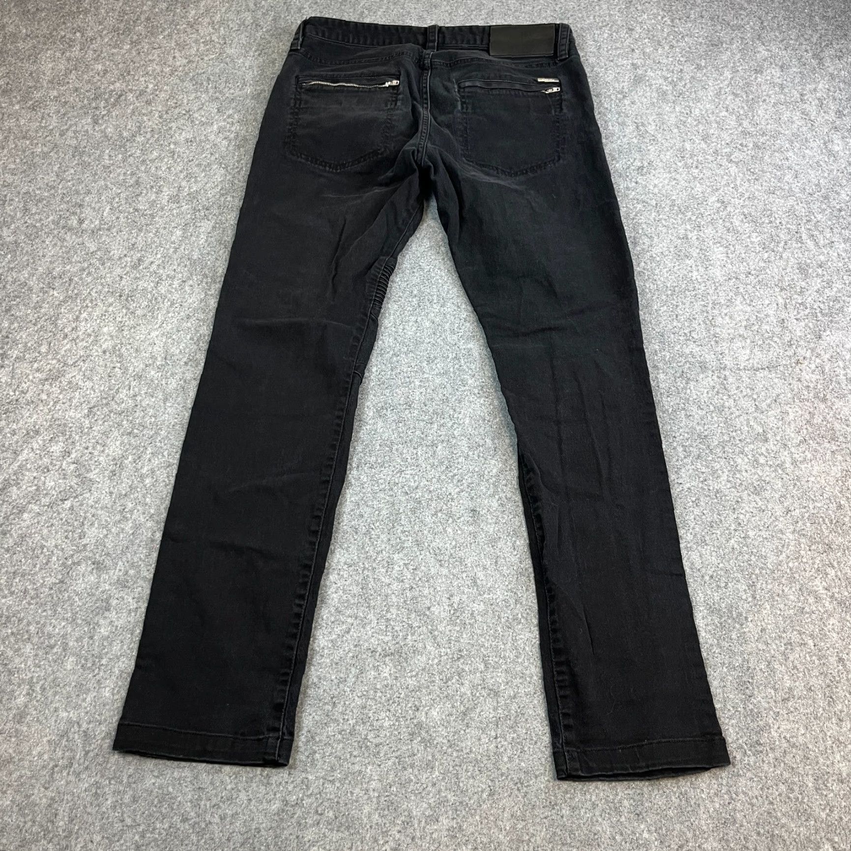 Armani Exchange Armani Exchange Jeans Mens Slim Biker 32 32 Dark Black Stretch Moto Denim Tapered 5-Pocket Size US 32 / EU 48 - 2 Thumbnail