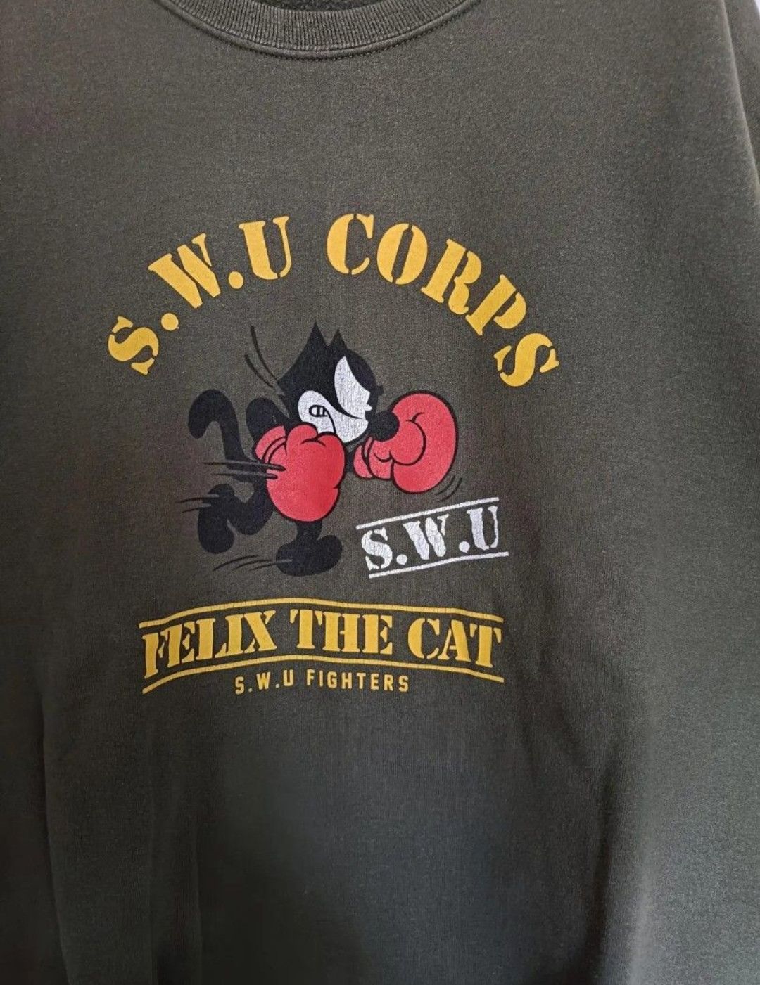 Vintage Sweater Y2K Felix the cat military parody crewneck Size US L / EU 52-54 / 3 - 2 Thumbnail
