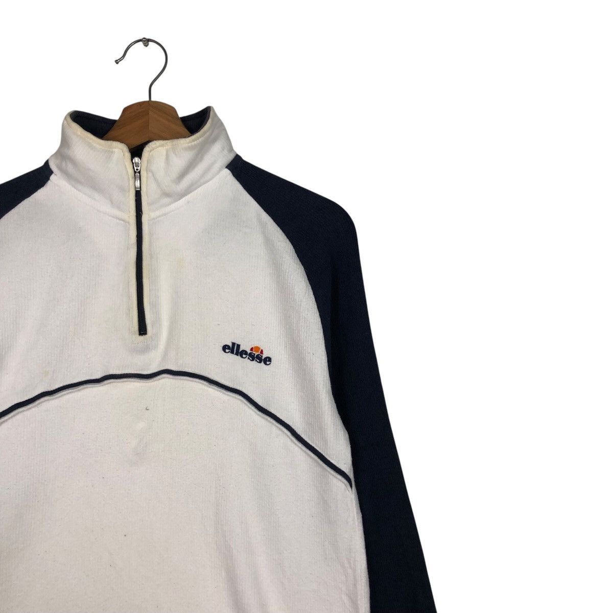 Japanese Brand × Vintage 📌Vintage Sweatshirt Half Zipper Ellesse Big Logo Size US S / EU 44-46 / 1 - 7 Thumbnail