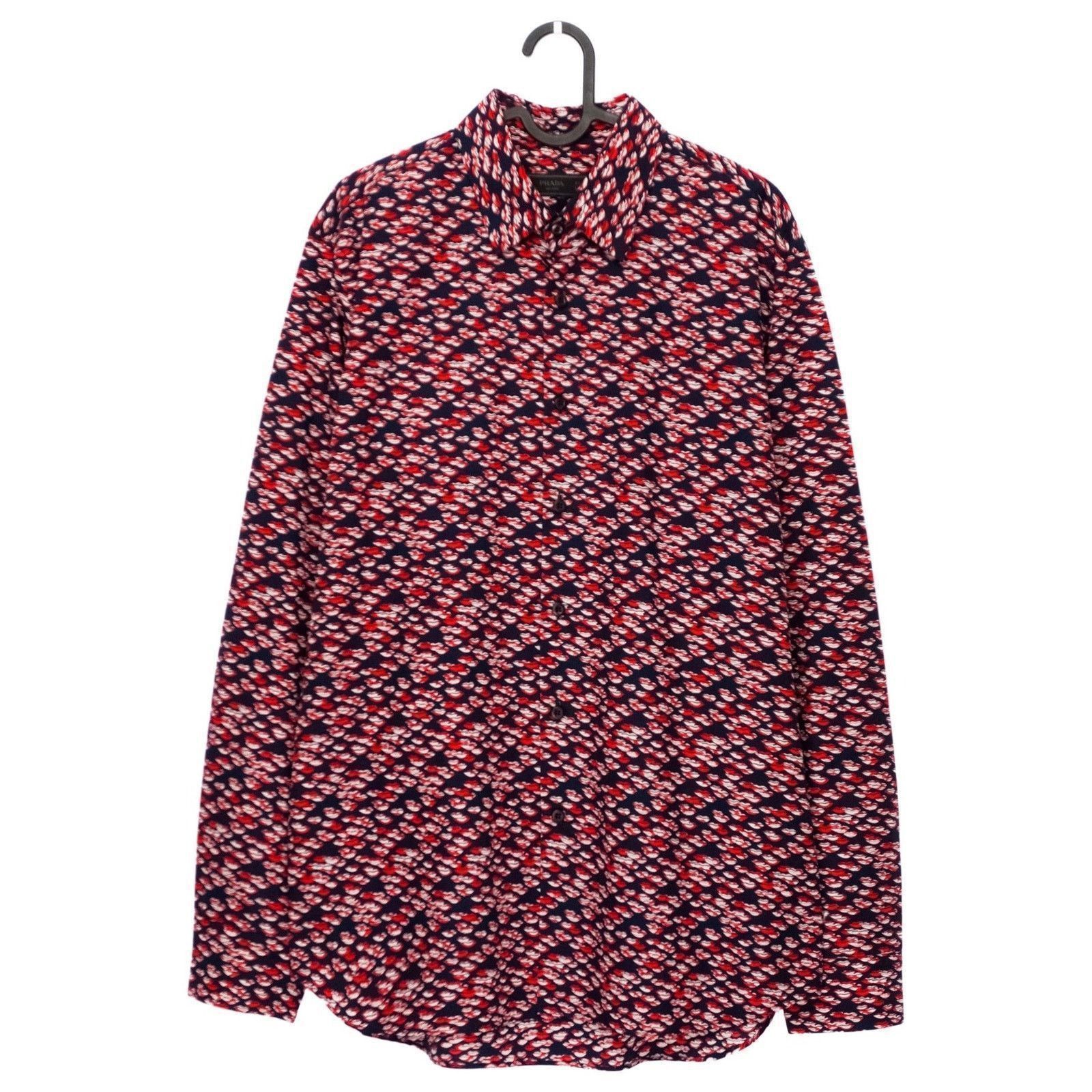 Rare Prada SS15 Lips Kiss Pattern by Miuccia Prada Shirt