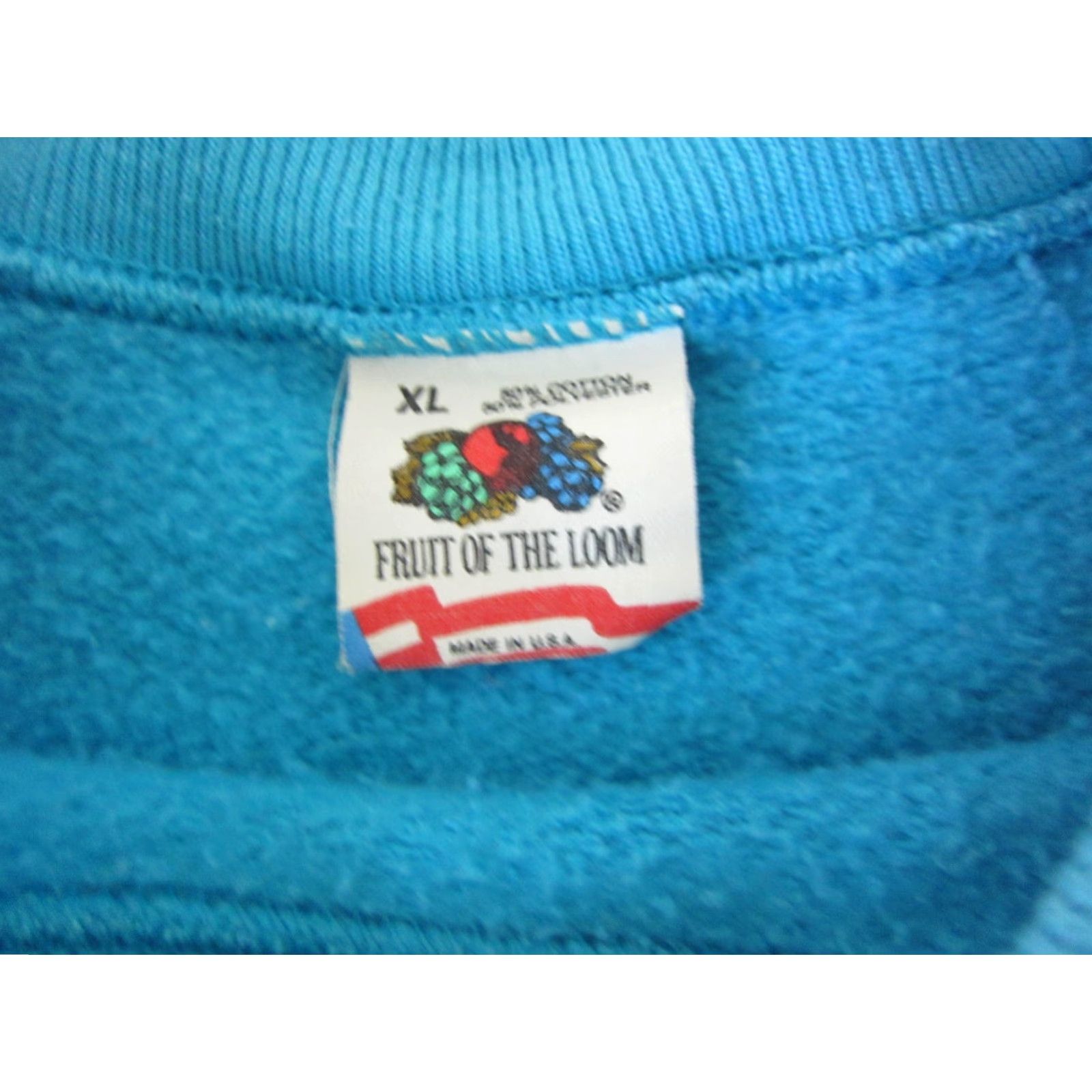 Fruit Of The Loom VINTAGE Fruit of the Loom Sweatshirt Mens XL Blue 90s Cotton Polyester Fleece Crew Neck Pullover All Seasons Size US XL / EU 56 / 4 - 6 Thumbnail