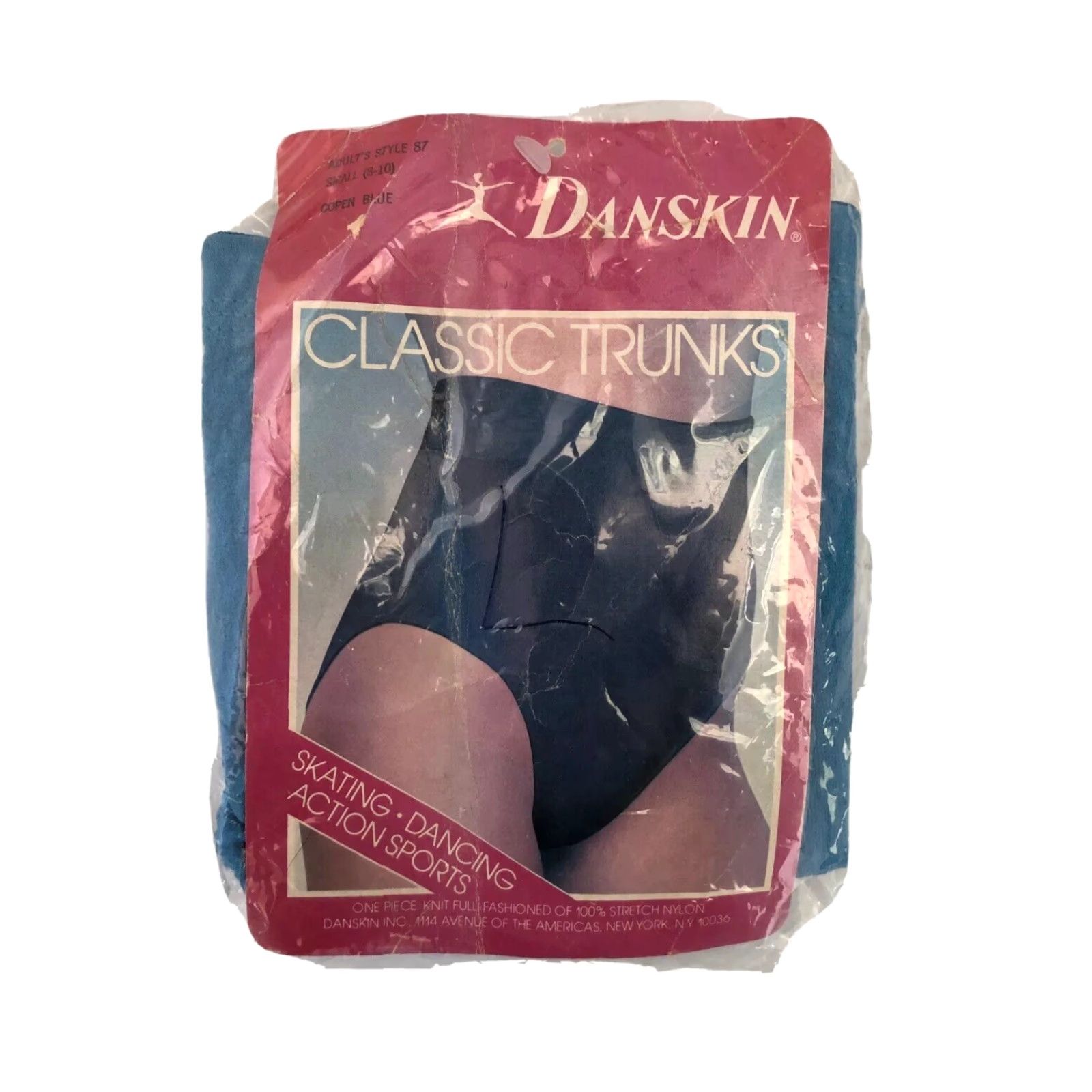 Vintage VINTAGE Danskin Trunks Shirt Women XS Blue 80s Deadstock USA Size ONE SIZE - 2 Thumbnail