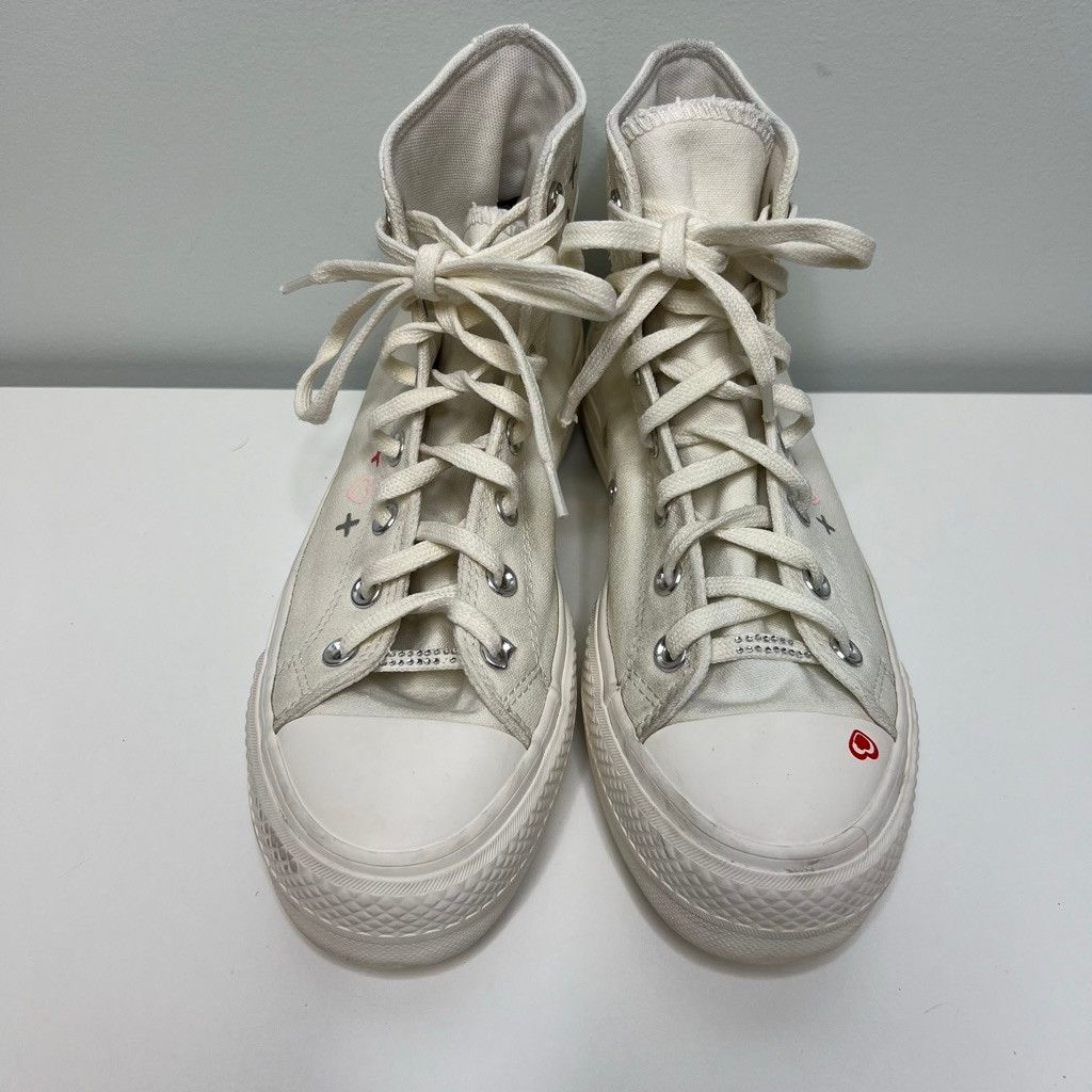 Converse Converse White Platform Red Heart High Top Sneakers Size 8 Size US 8 / IT 38 - 2 Thumbnail