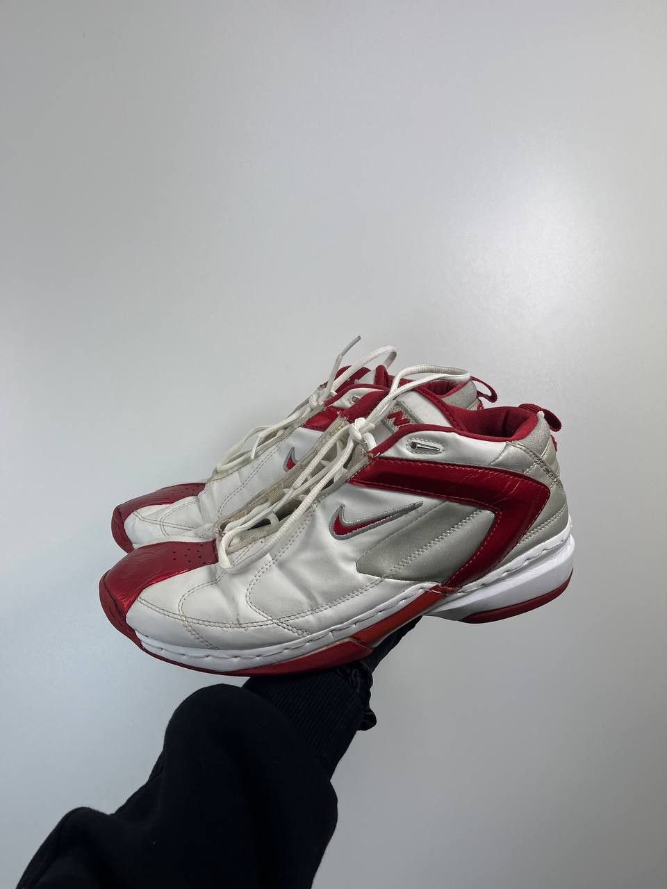 Nike Air Zoom GP II 2003 White Red Basketball Shoes Size 46