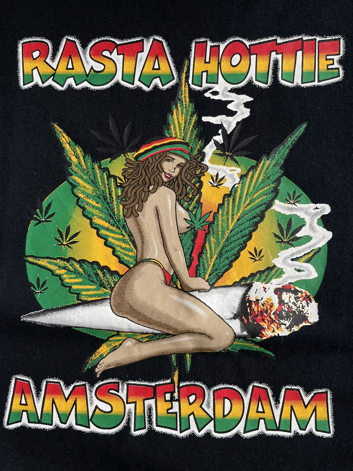 Vintage 90’s Sex Girls Rasta Hottie Amsterdam Blant T-Shirt Vintage Size US L / EU 52-54 / 3 - 6 Thumbnail
