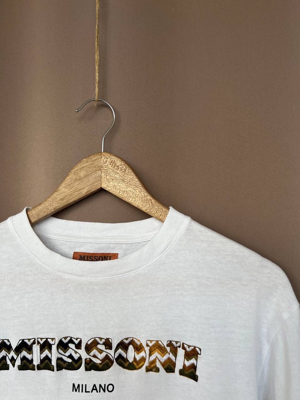 Missoni Missoni Embroidered Big Logo T-Shirt Mens Size S White Size US S / EU 44-46 / 1 - 6 Thumbnail