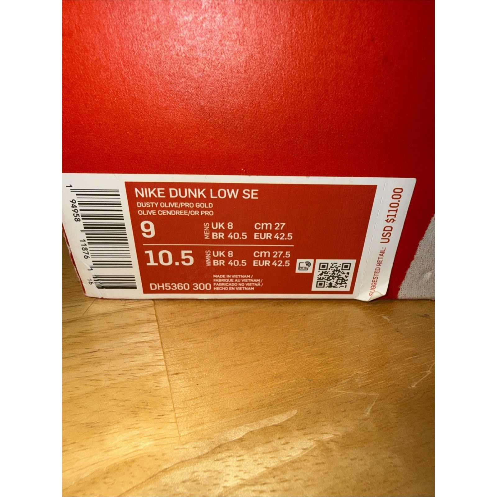 Nike Size 9 - Nike Dunk Low Dusty Olive Size US 9 / EU 42 - 9 Thumbnail