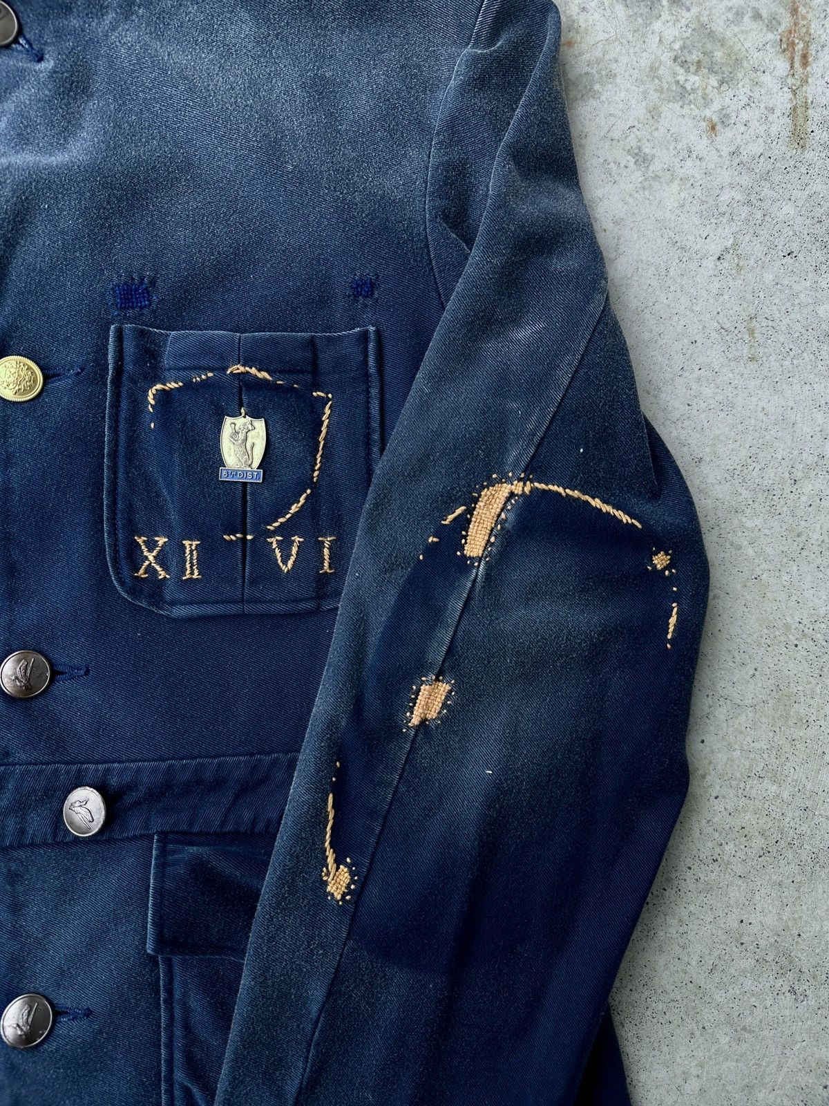Kapital Napoleon Navy Blazer Cardigan French chore coat sweat jacket Size US L / EU 52-54 / 3 - 9 Thumbnail