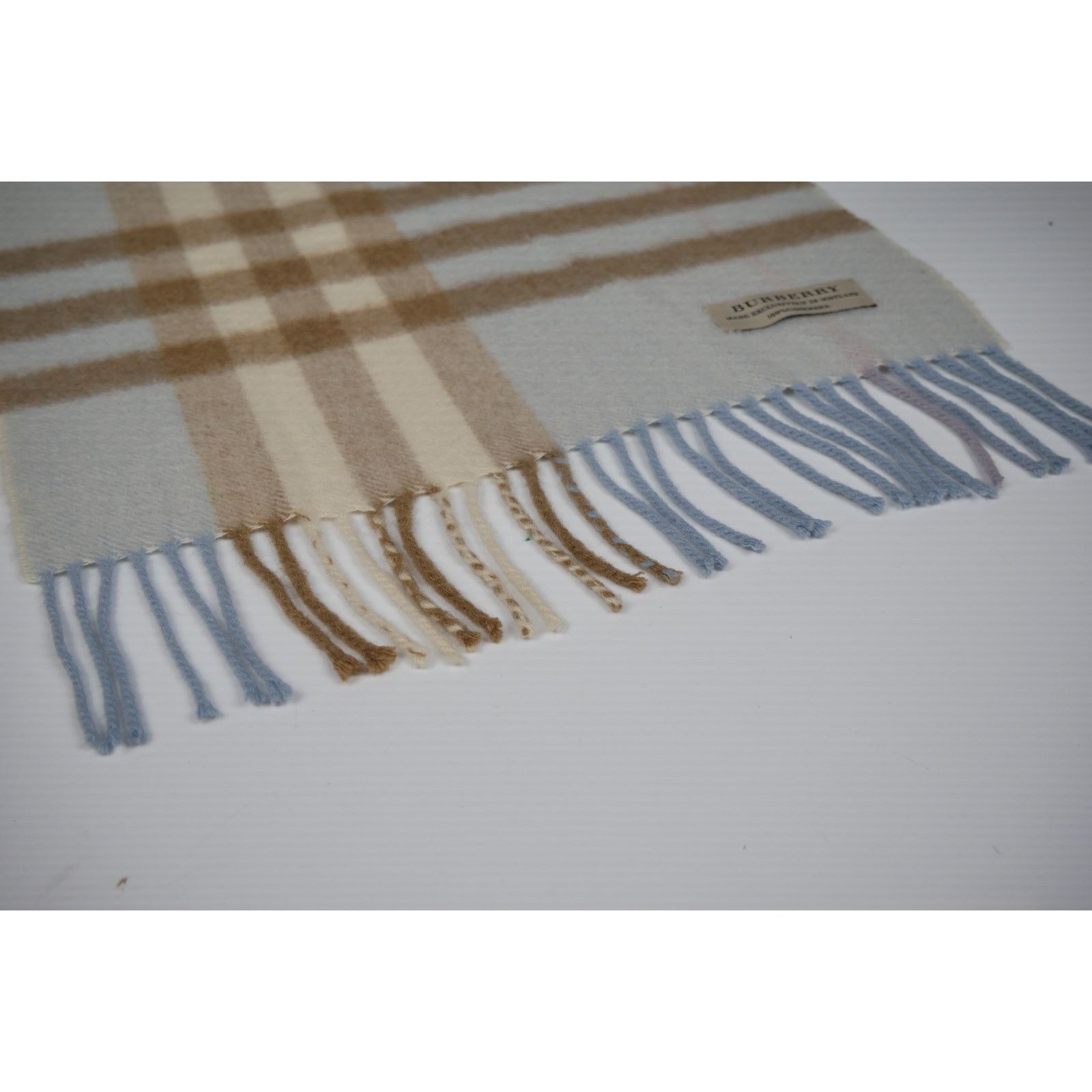 Burberry Turtle Blue Giant Check Cashmere Scarf Size ONE SIZE - 9 Thumbnail