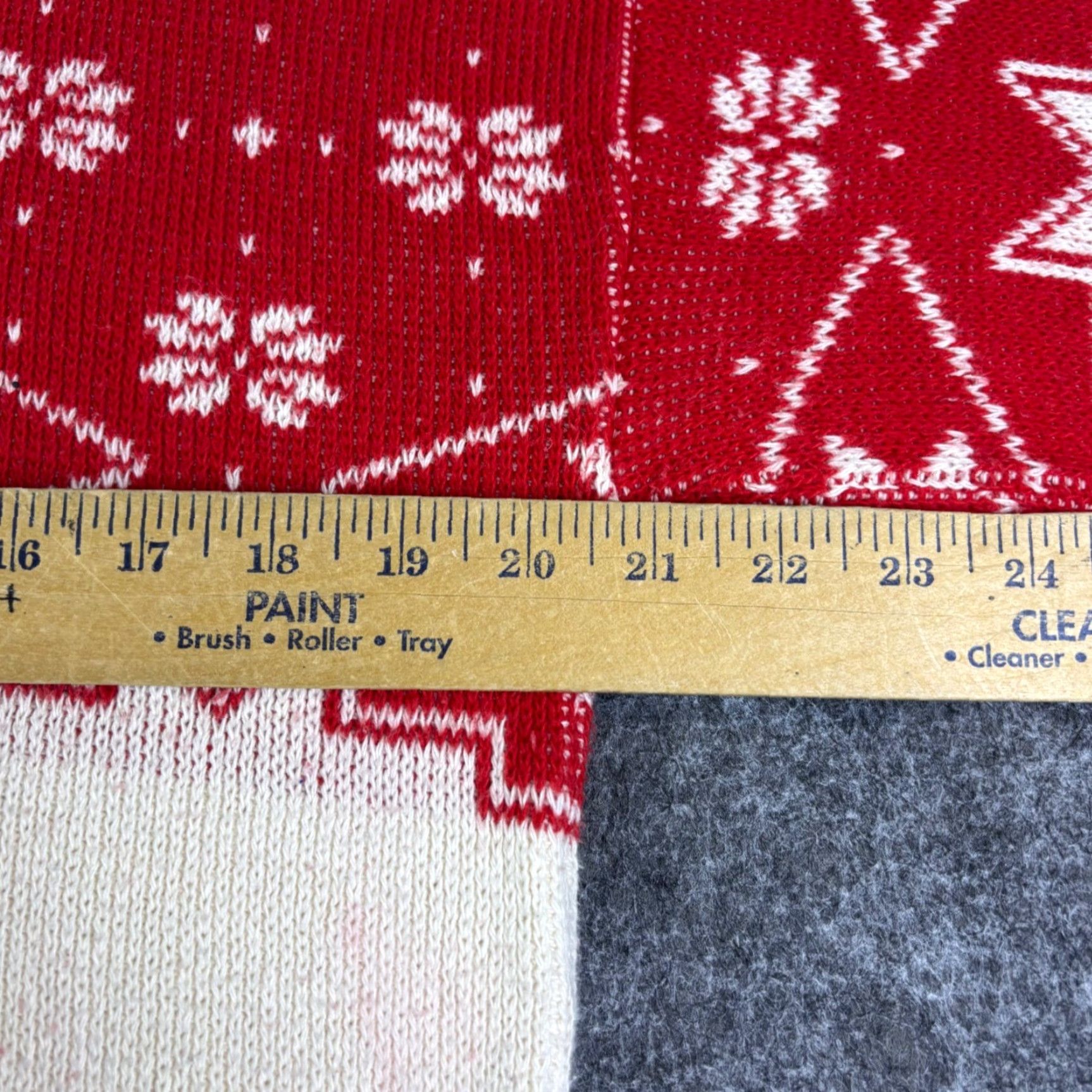 Vintage VINTAGE Cabin Creek Red Cream Fair Isle Snowflake Cotton Sweater USA Large Size L / US 10 / IT 46 - 4 Thumbnail