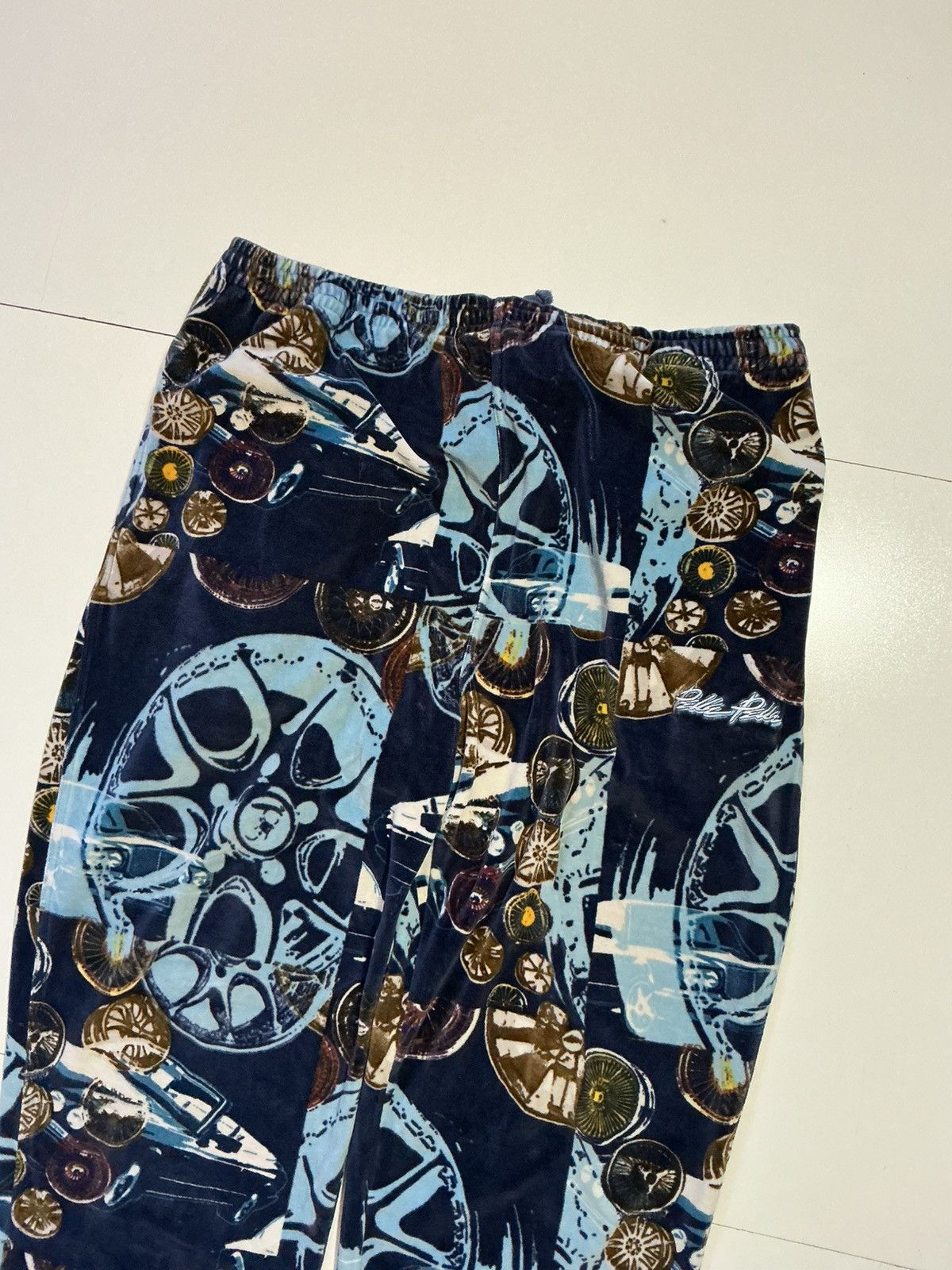 Pelle Pelle Vintage 90s Y2K 2000s Pelle Pelle AOP Velour Track Pants Size US 40 / EU 56 - 5 Thumbnail