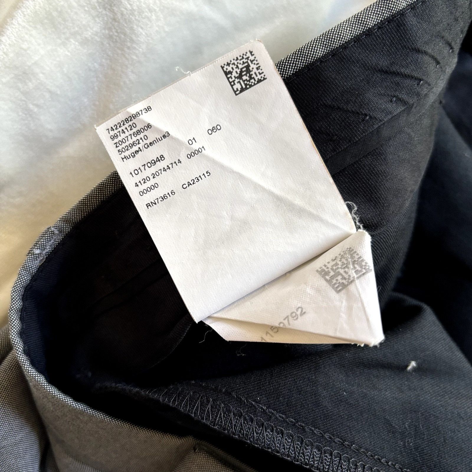 Hugo Boss Hugo Boss Huge4 Genlus3 Men's Dress Pants 36x31 Grey Wool Fl Size 36R - 6 Thumbnail