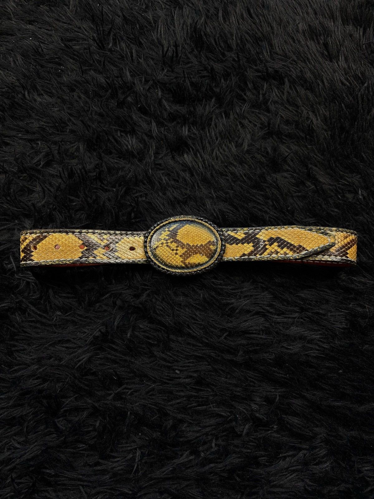 14th Addiction 14th Addiction Style Archive Python Shake Real Leather Belt Size ONE SIZE - 5 Thumbnail