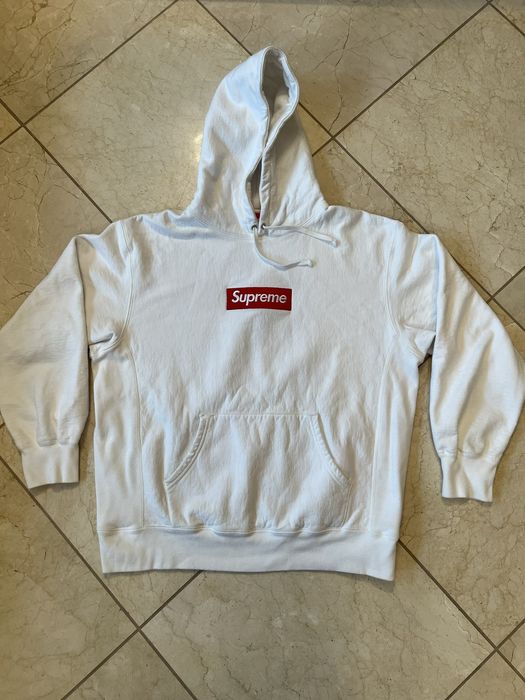 Supreme Supreme White Box Logo Hoodie FW21 | Grailed