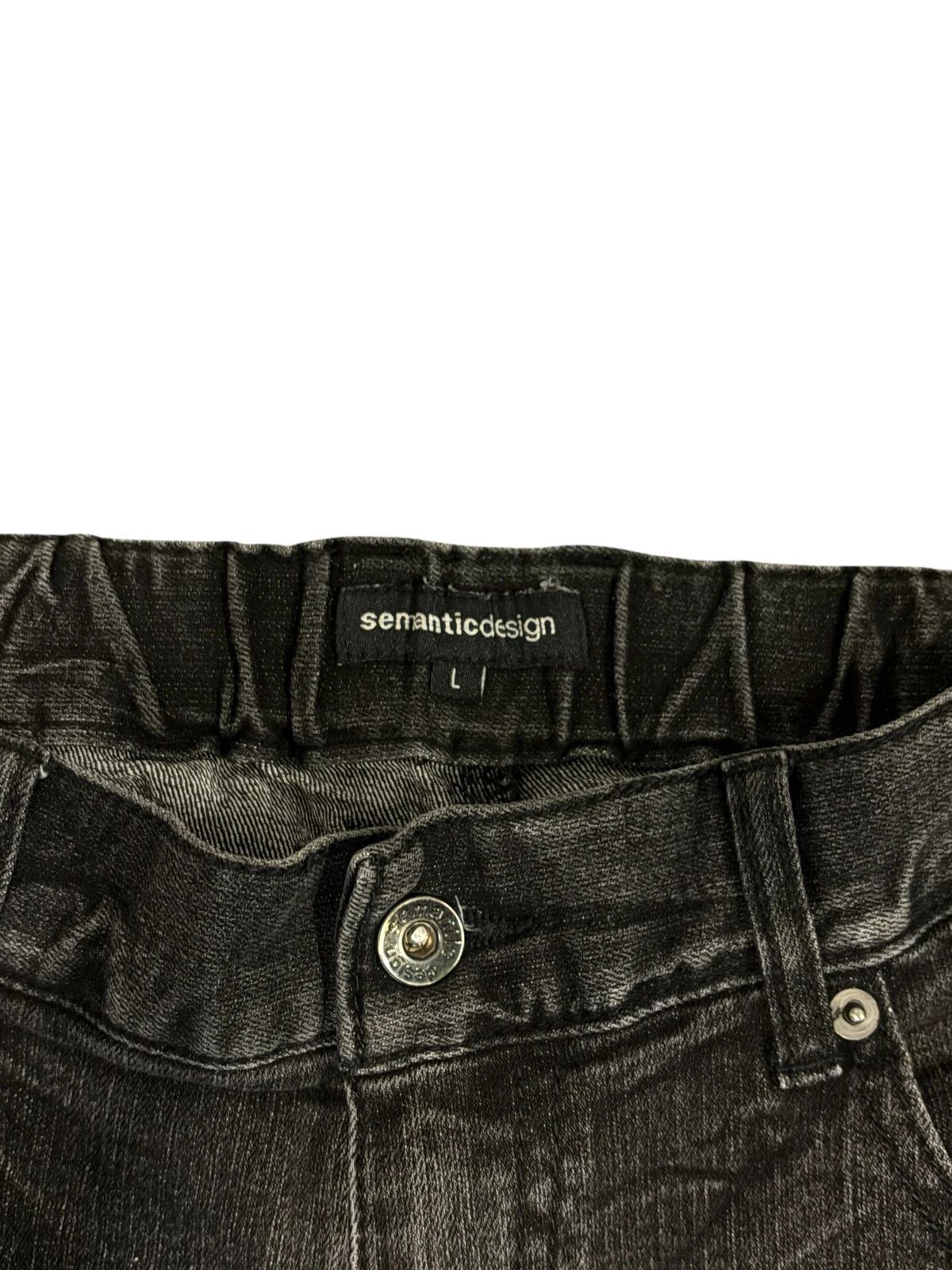 semanticdesign Japanese brand Semantic Design black biker multizip jeans Size US 31 - 4 Thumbnail