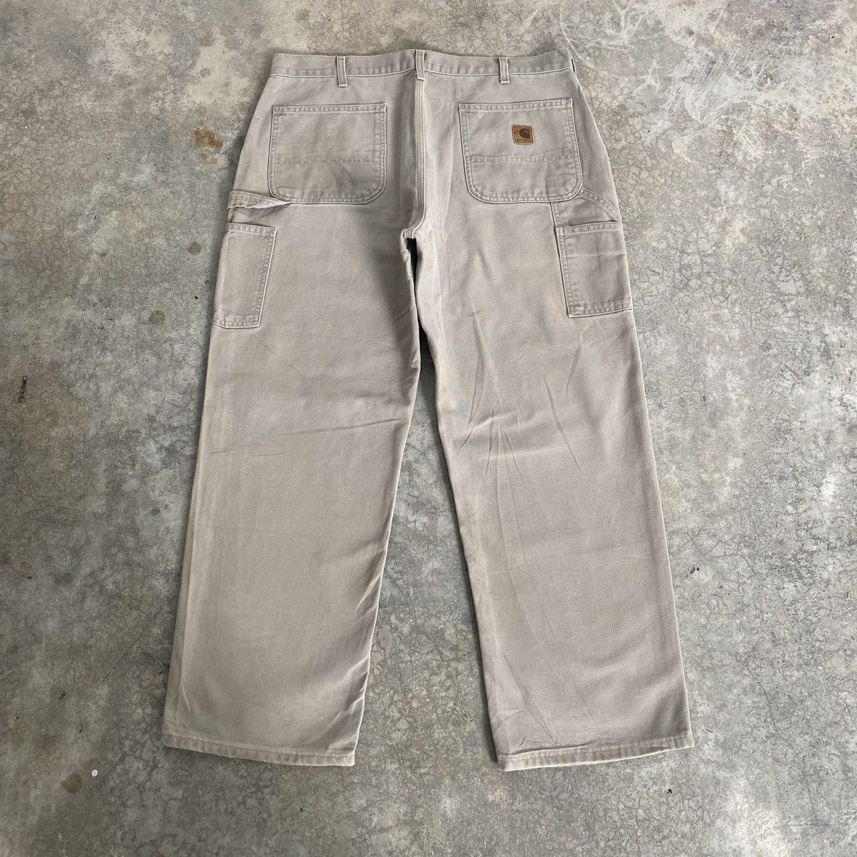 Carhartt Vintage Carhartt Desert Grey Carpenter Workwear Pants Size US 36 / EU 52 - 13 Thumbnail