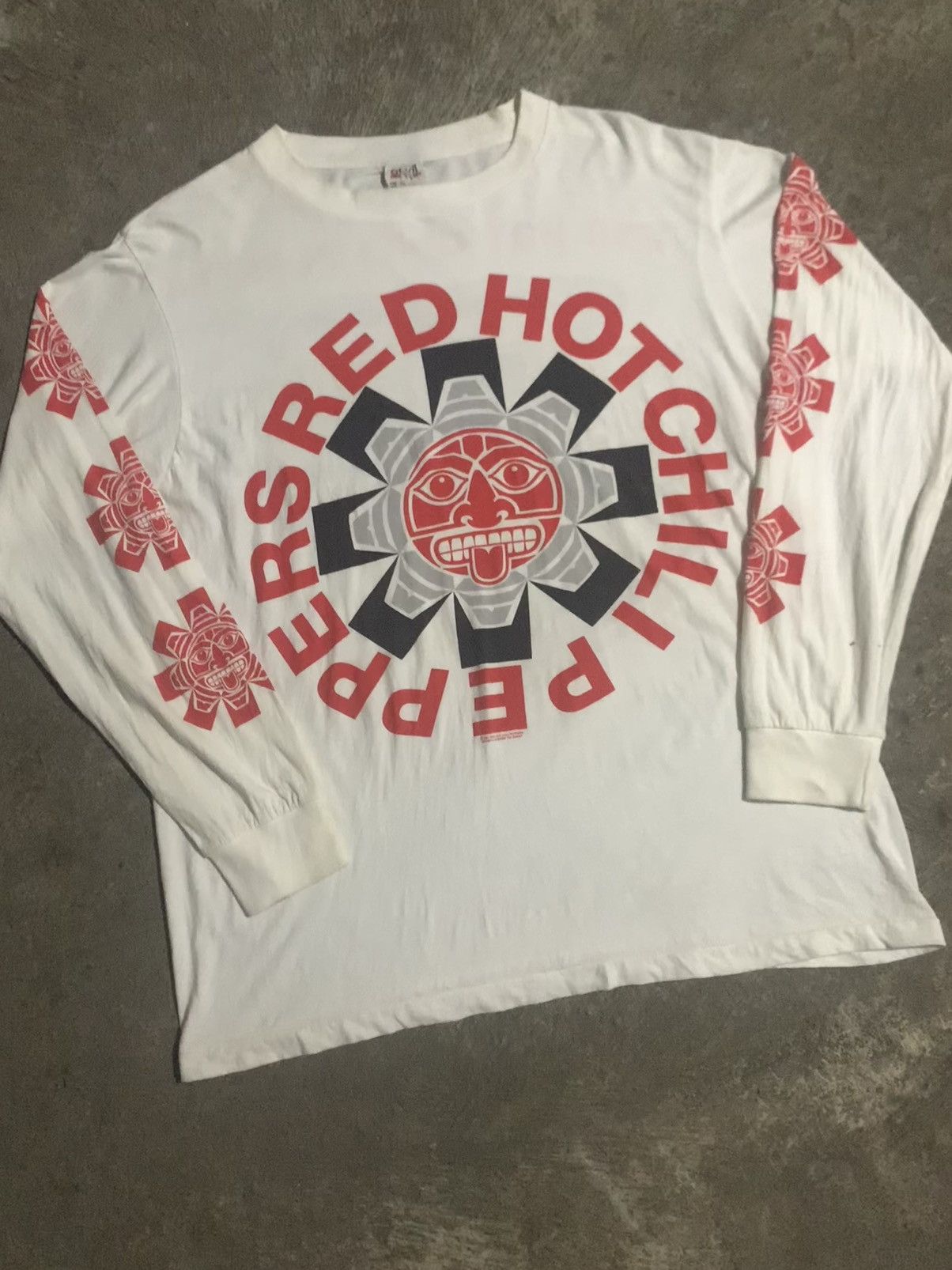 Band Tees × Vintage Vintage Red Hot Chili Peppers Aztec Longsleeve