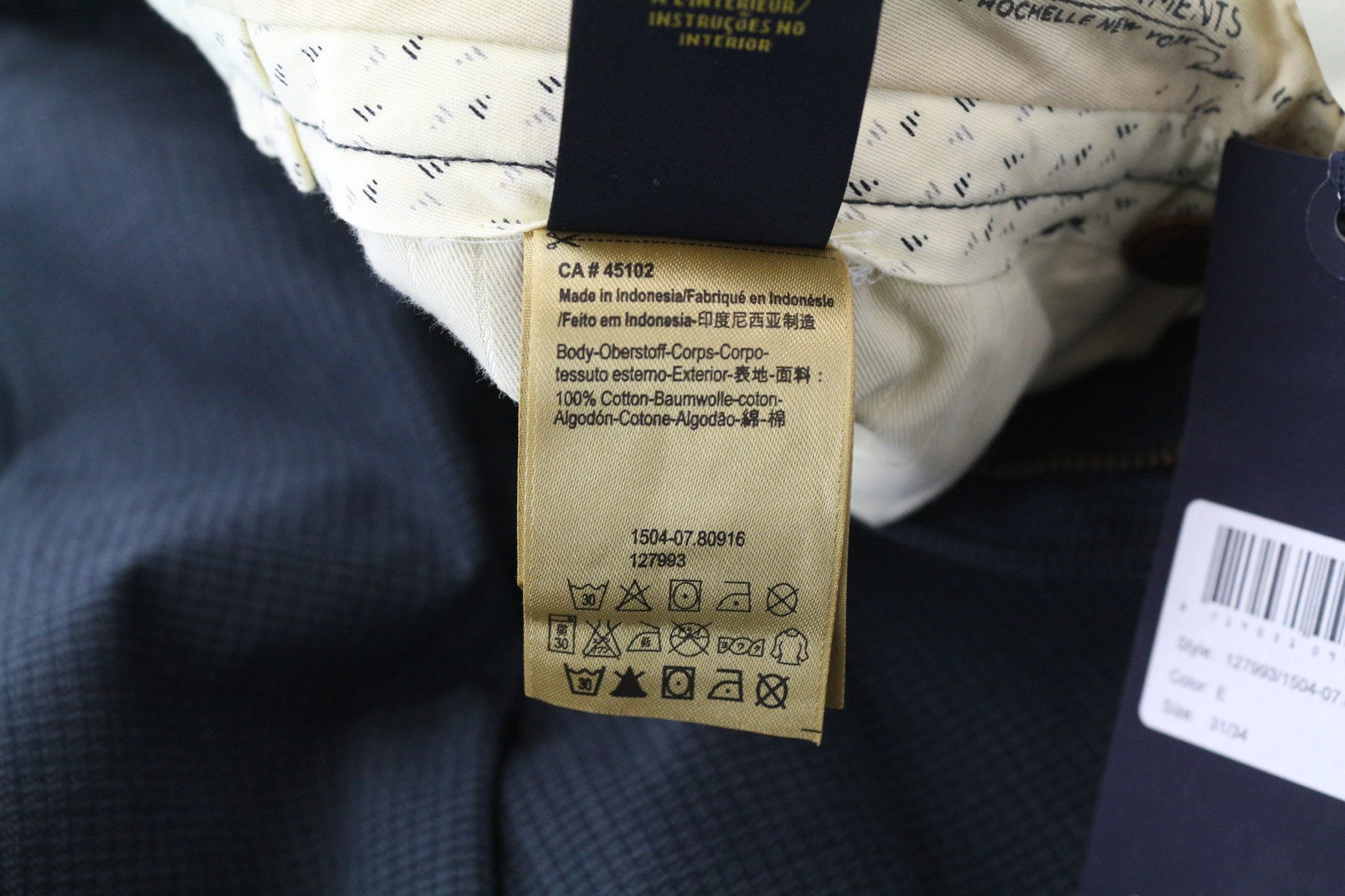 Scotch & Soda STUART W31/L34 Grey Slim Melange Trousers 75911 Size US 31 - 7 Thumbnail