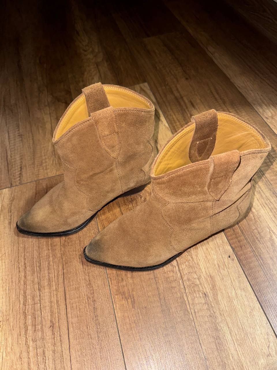 Isabel Marant Isabel Marant Dewina Suede Western Boots Camel 38 Size US 8 / IT 38 - 7 Thumbnail
