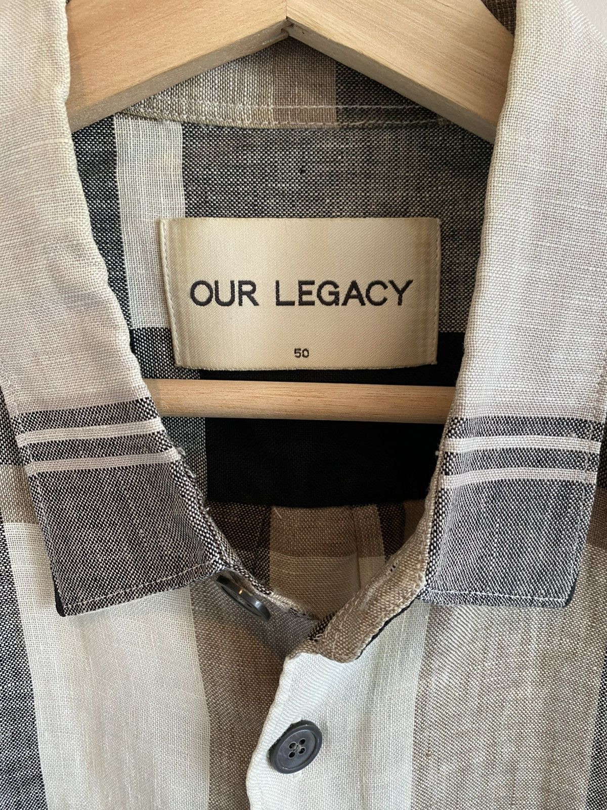 Our Legacy Checked linen short sleeve shirt Size US M / EU 48-50 / 2 - 2 Thumbnail