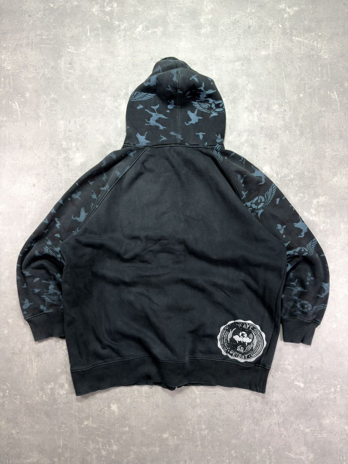 G-Unit G-Unit Big Logo Camo Sleeves Faded Baggy Zip Hoodie XXL Size US XXL / EU 58 / 5 - 2 Thumbnail