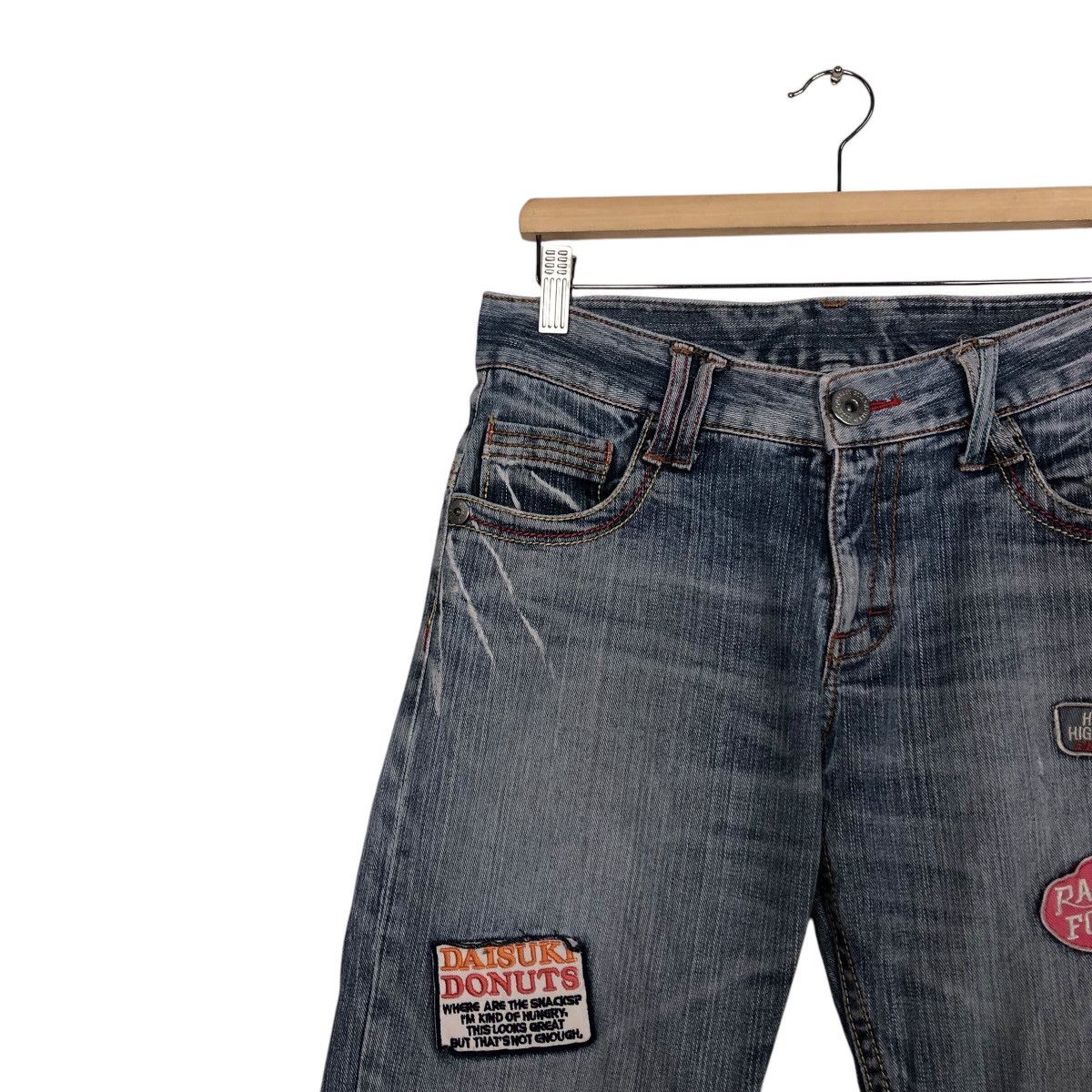 Hysteric Glamour 📌Vintage Distressed Denim Jeans Patchwork Design Full Print Size US 30 / EU 46 - 7 Thumbnail