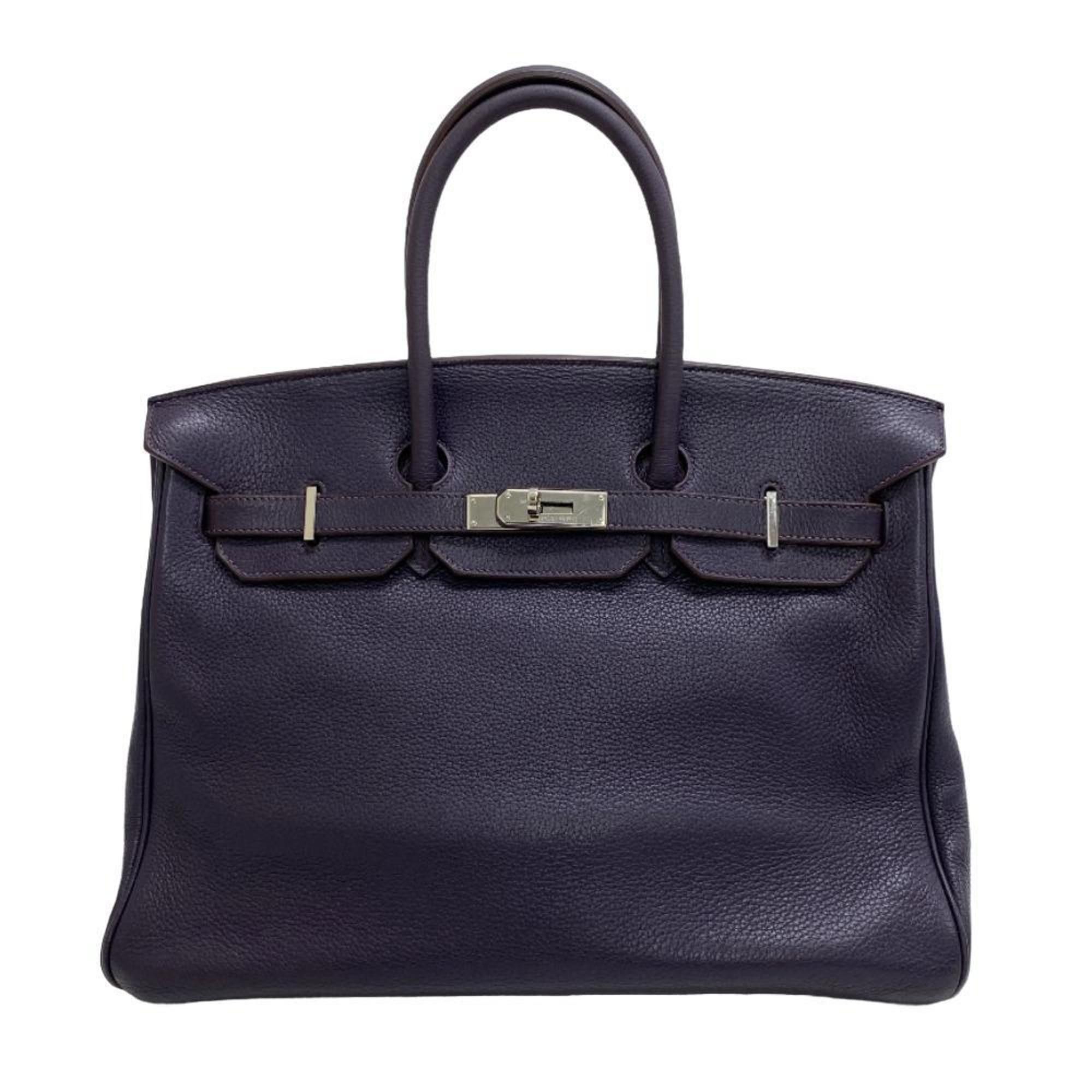 image of Hermes M Birkin 35 Cassis Handbag Purple Ladies Z0005508, Women's
