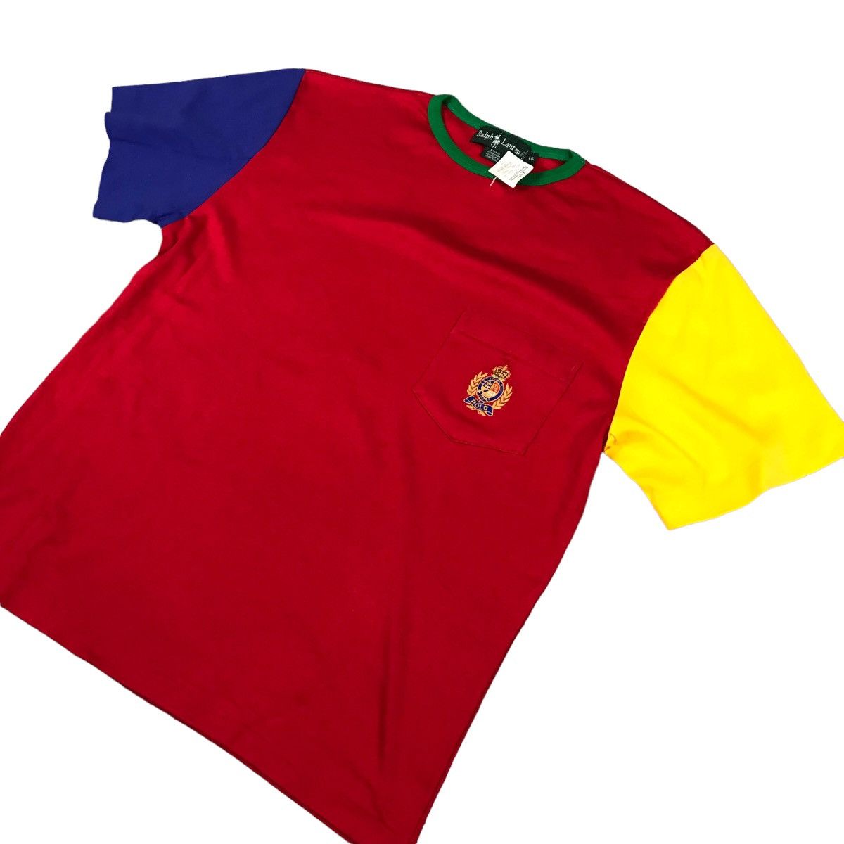 Polo Ralph Lauren × Vintage 🔥POLO RALPH LAUREN SINGLE POCKET MULTI COLOUR TSHIRT Size US M / EU 48-50 / 2 - 1 Thumbnail